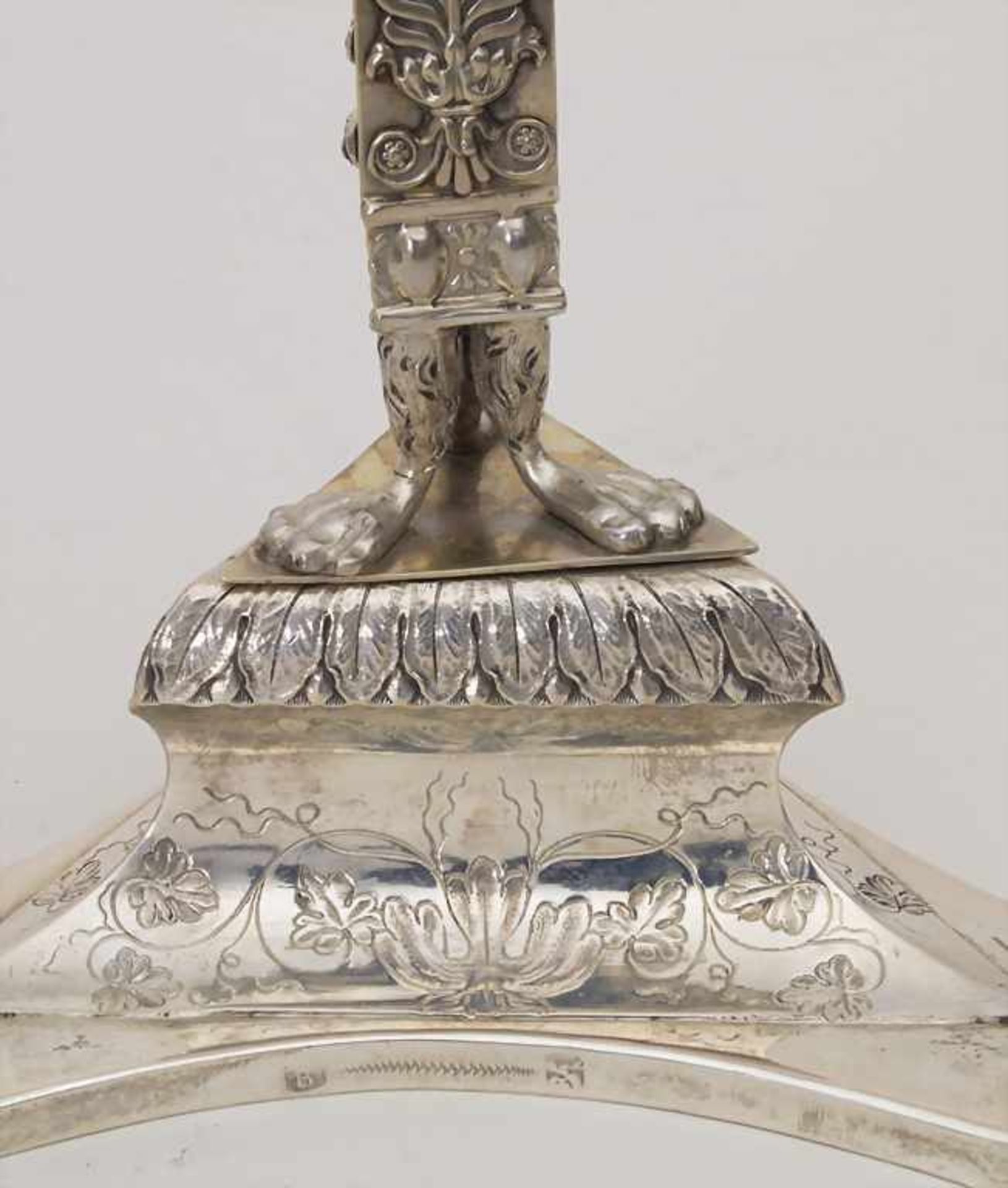 Empire Kerzenleuchter / An Empire silver candlestick, Weissenfels, um 1820 - Bild 7 aus 8