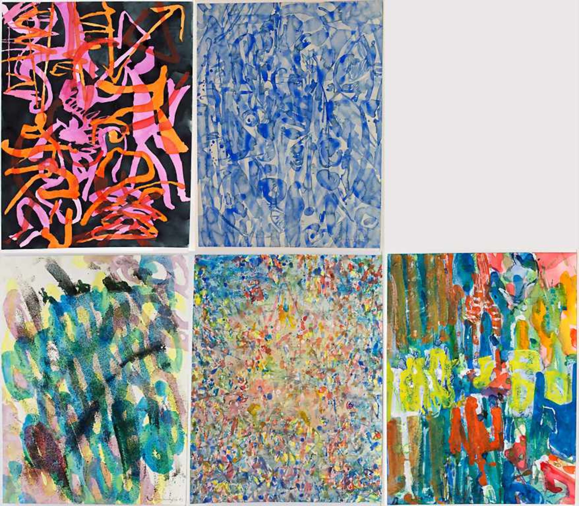 Friedrich Schiemann (1919-1991), 5 Abstrakte Kompositionen / A set of 5 abstract