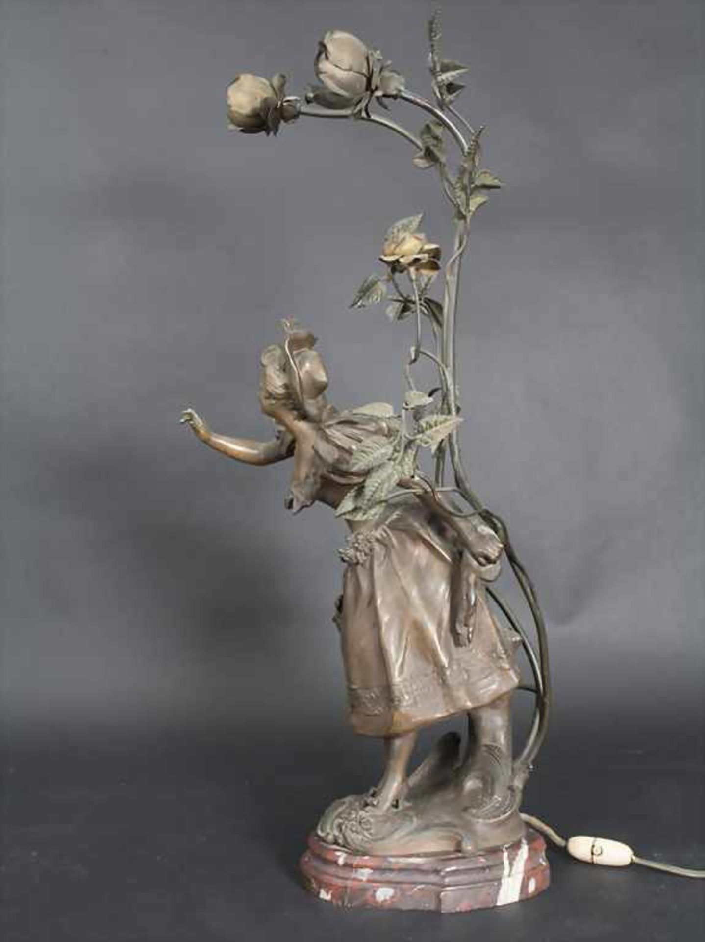 Jugendstil-Skulpturen-Tischlampe, 'LIBELULLE', VICTOR BRUYNEEL (1859- ?), Paris, um 1900 - Image 7 of 9