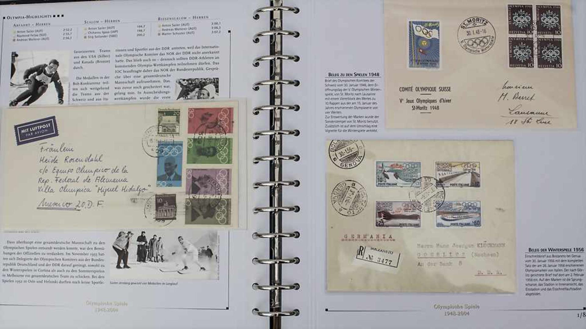 Briefmarken Themensammlung 'Olympische Spiele 1948 - 2004' - Bild 4 aus 4