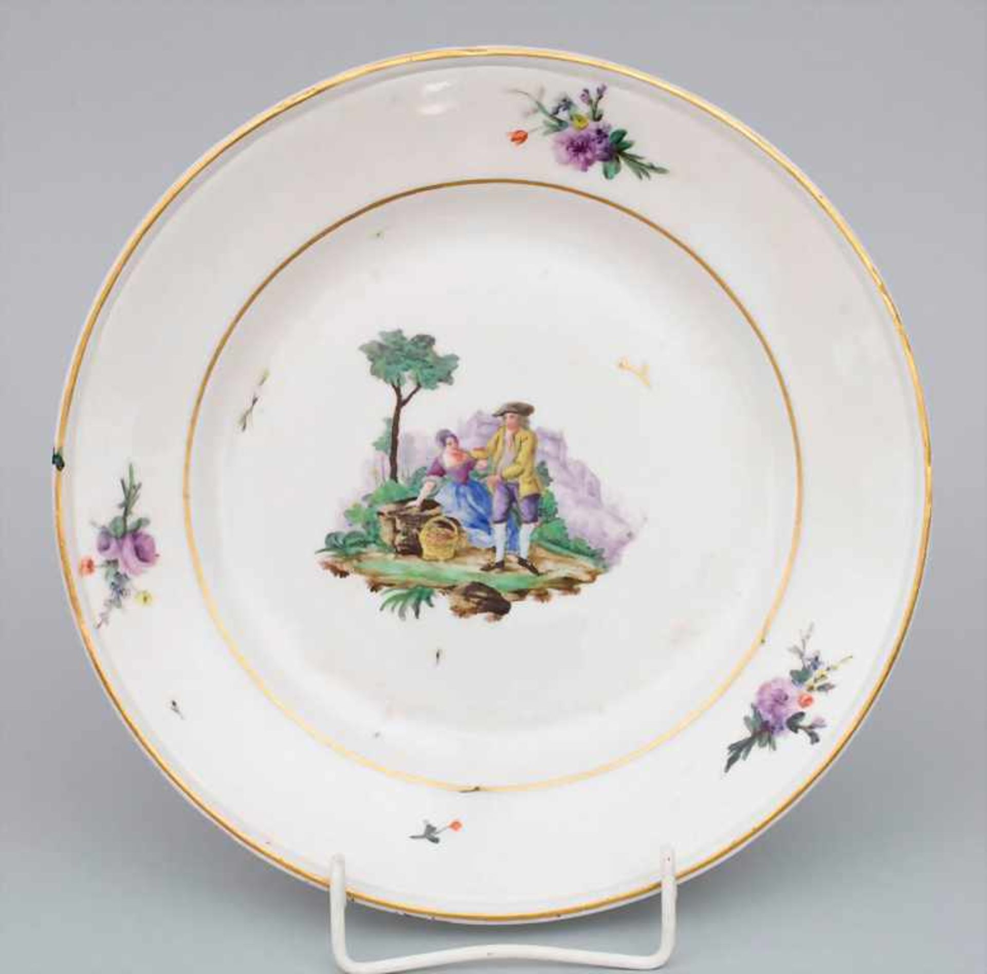 Teller / A plate, Hannong, Straßburg / Strasbourg, 1751-1754< - Image 5 of 7