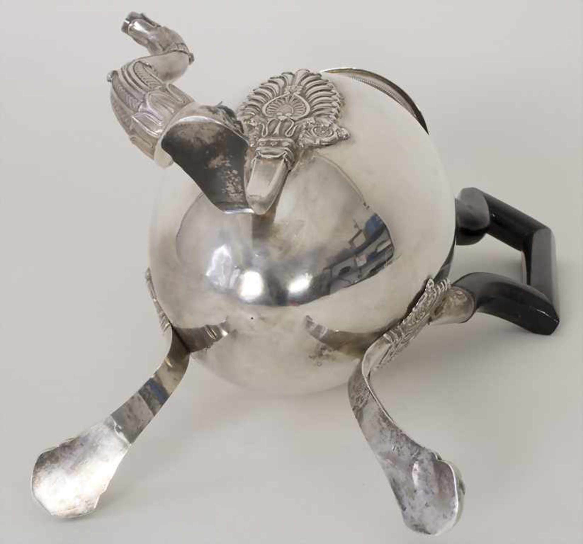 Empire Kanne / A silver Empire coffee pot, Rhone / Lyon, nach 1819 - Bild 6 aus 10