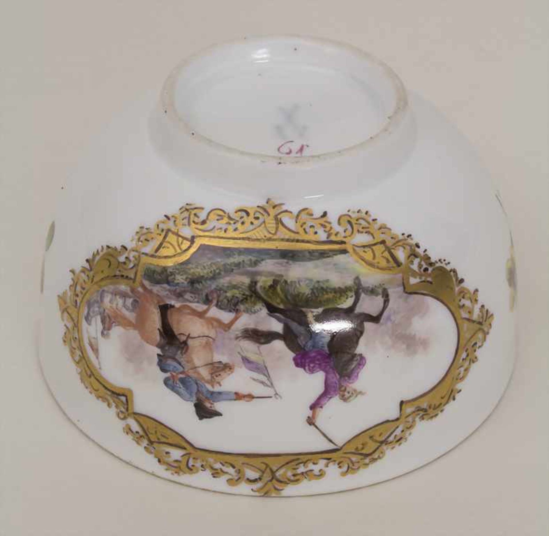 Koppchen mit Unterschale / A tea cup and saucer, Christian Friedrich Herold, Meissen, um - Image 11 of 13