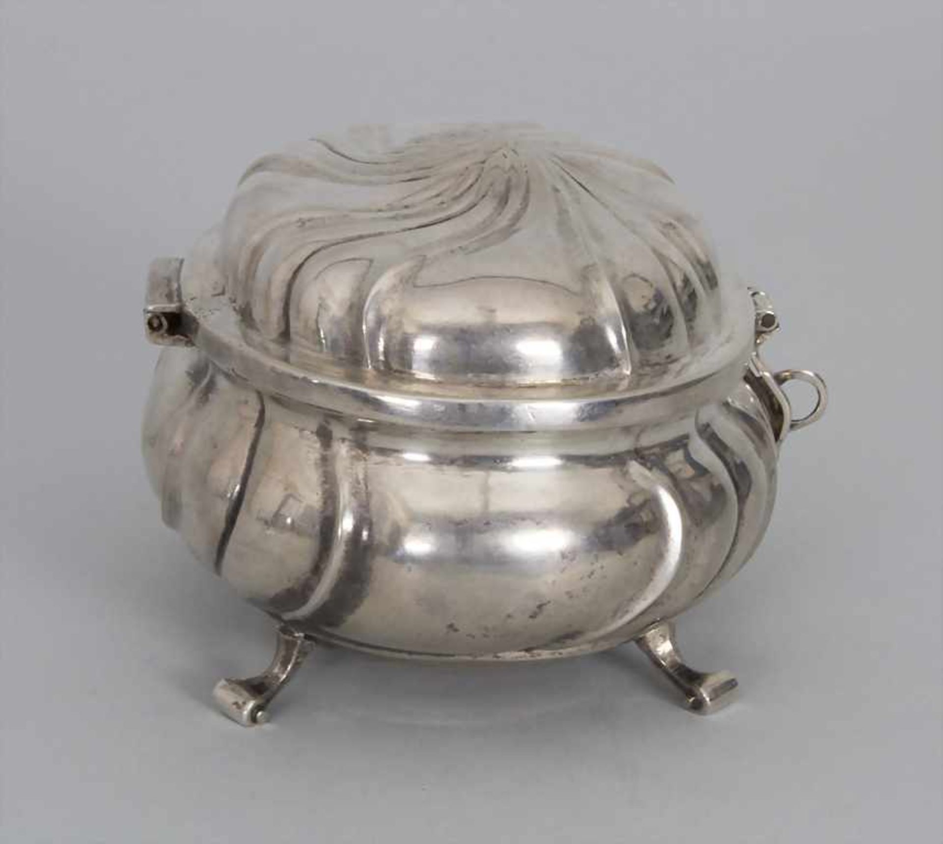 Barock Zuckerdose / A Baroque silver sugar box, Ferdinand Grische, Breslau / Wroclav, 1746- - Bild 4 aus 7