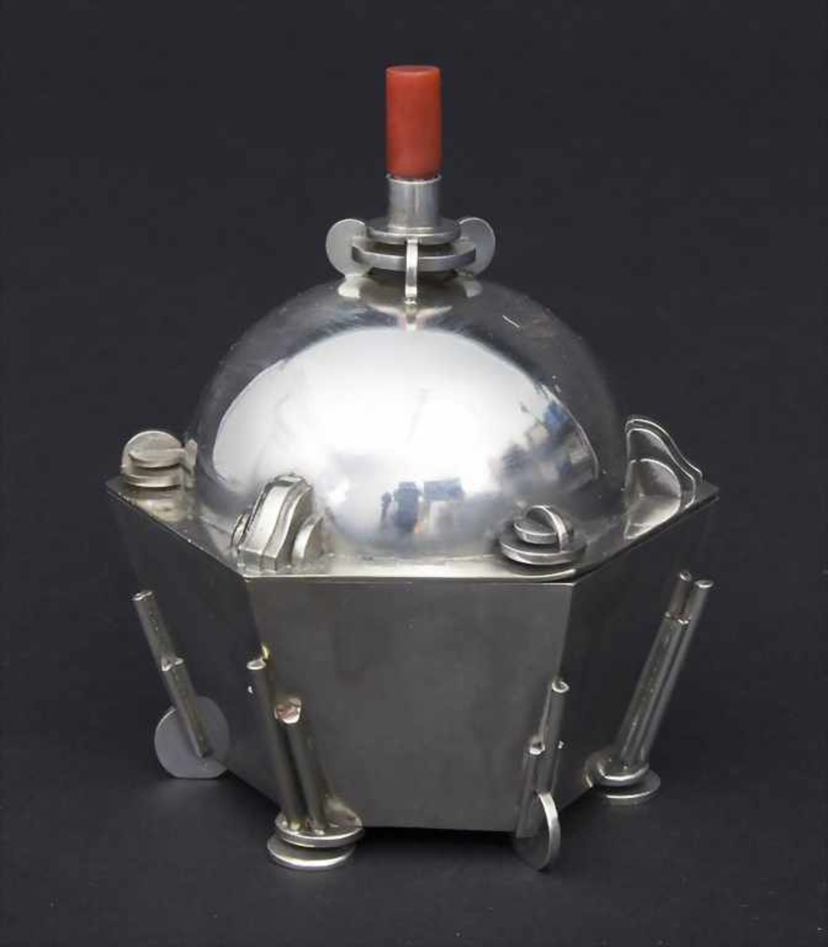 Art Déco Silber Dose / An Art Deco silver trinket box, deutsch, um 1920< - Image 2 of 5