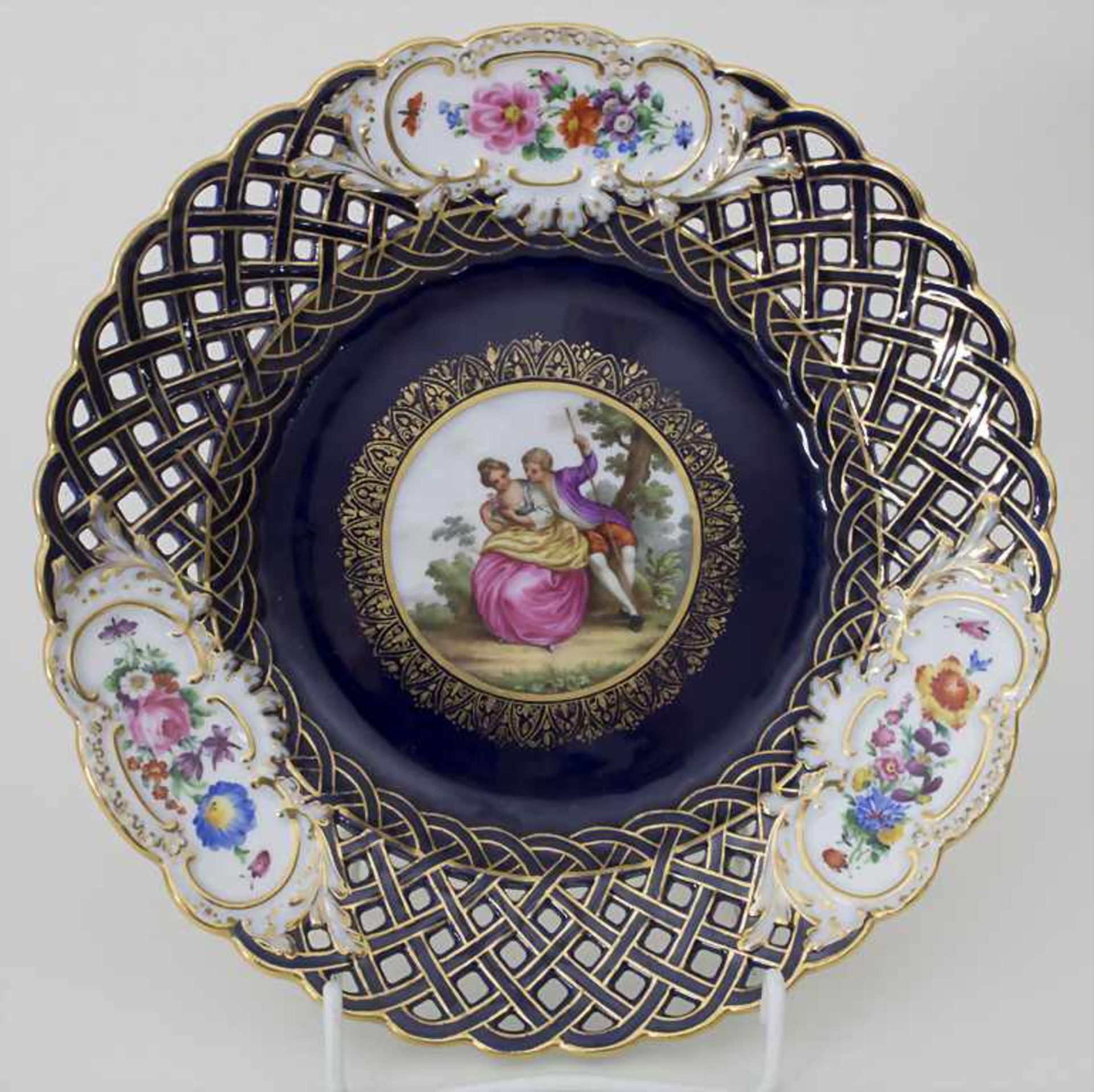 Korb-Teller / A plate, Meissen, 20. Jh.