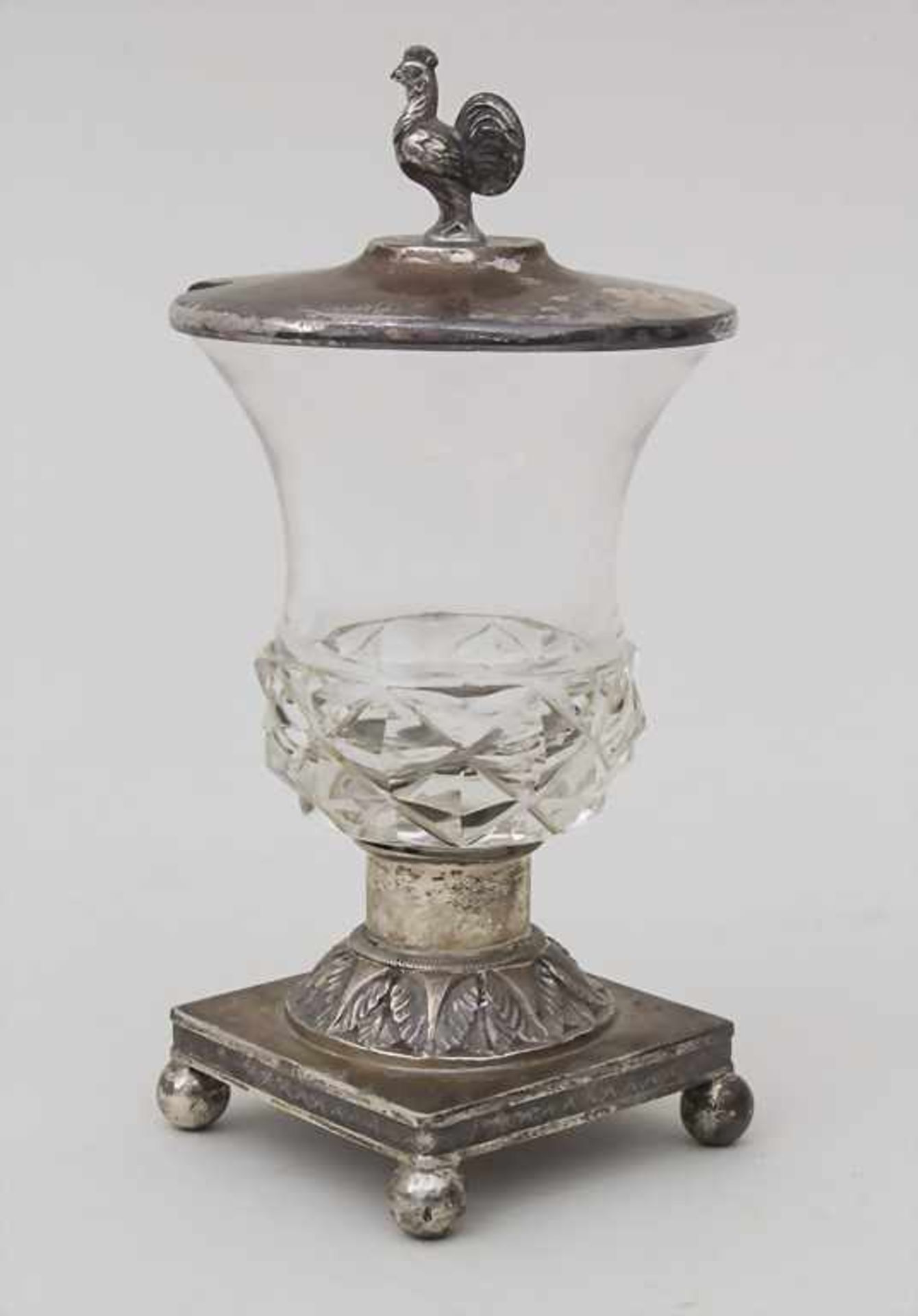 Empire Senftöpchen / An Empire silver mustard pot, deutsch, um 1810<