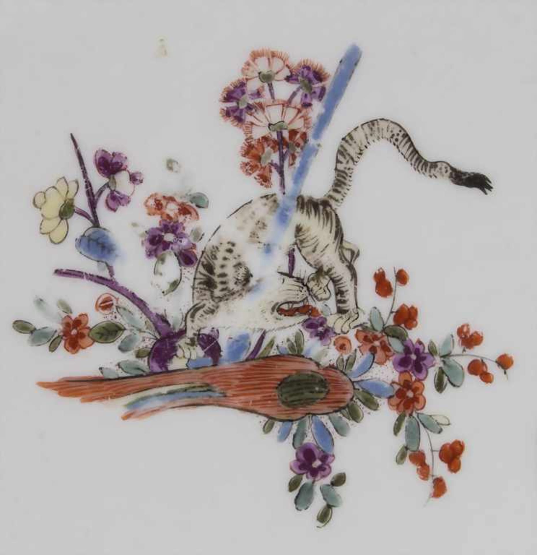 Barock Teller 'Gelber Löwe' / A plate, Meissen, 1740-1750< - Image 2 of 5