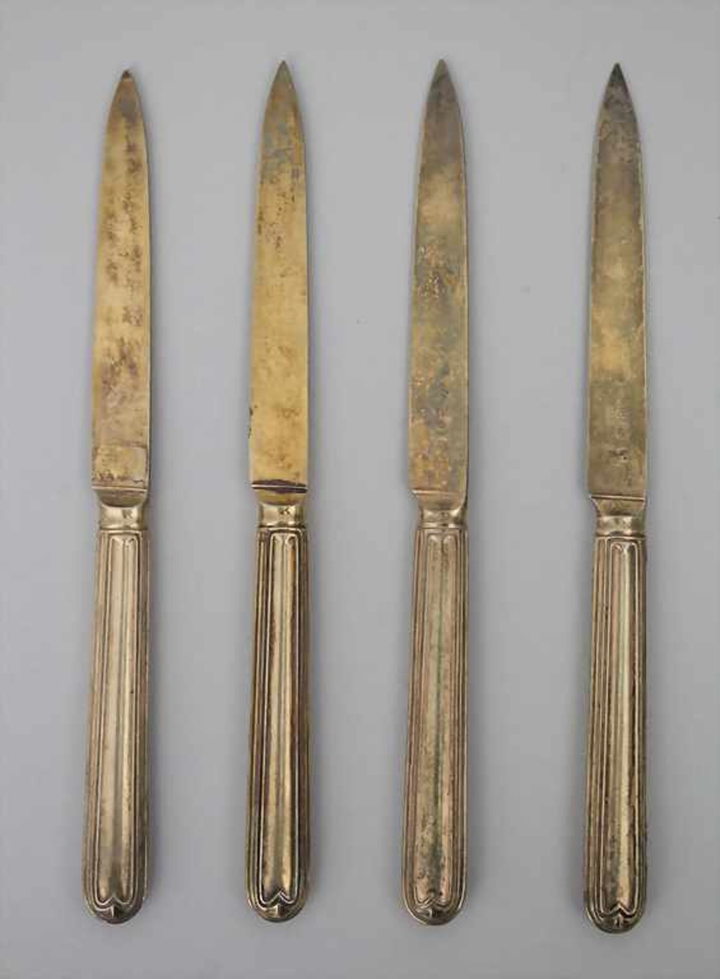 4 Obstmesser / 4 silver fruit knives, Paris, um 1789