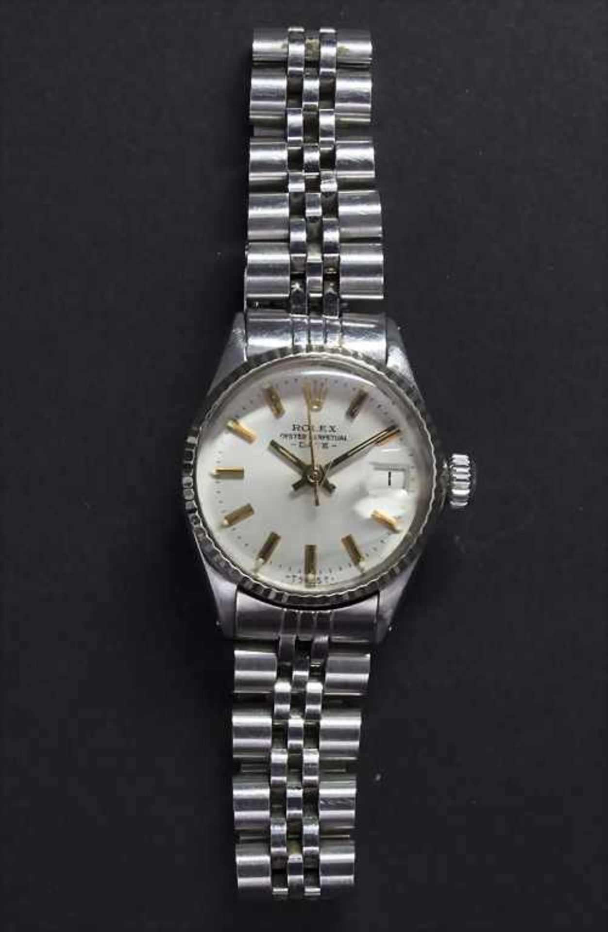 Damenarmbanduhr / A ladies wrist watch, Rolex Oyster Perpetual Date, Schweiz, um 1980 - Image 2 of 3