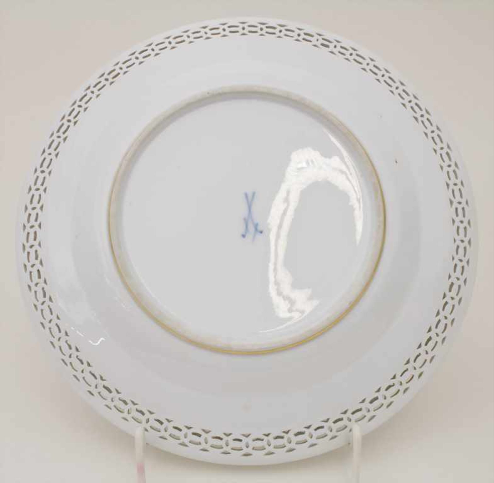 3 Korb-Teller / 3 plates, Meissen, 19. Jh. - Image 6 of 11