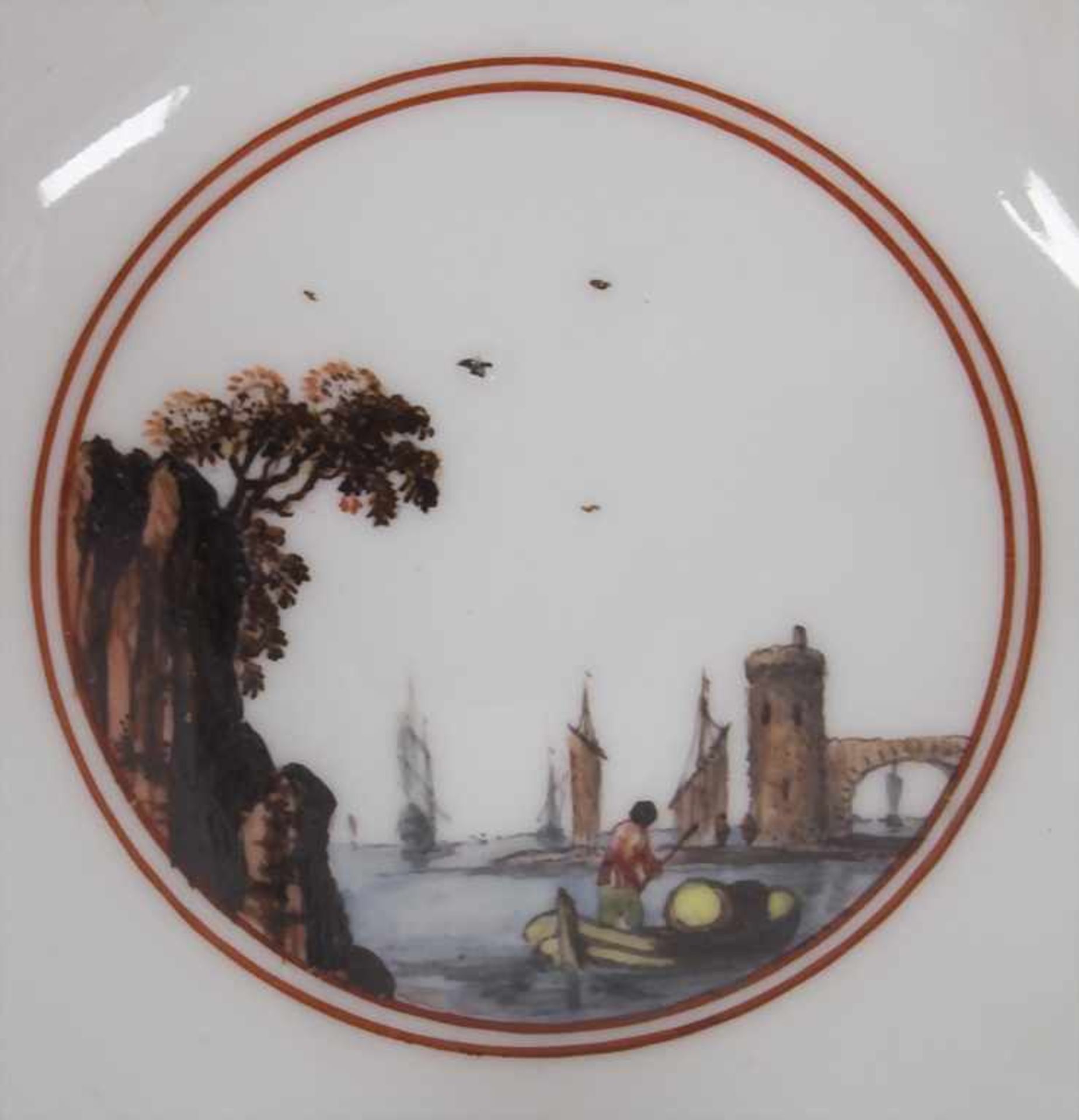 Koppchen mit Unterschale / A tea cup and saucer, Christian Friedrich Herold, Meissen, um - Bild 5 aus 13