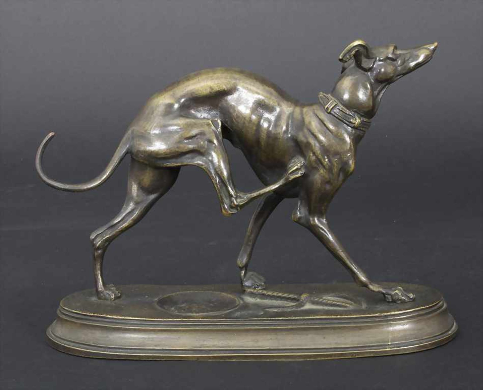 Französischer Bildhauer des 19. Jh., 'Hund (Dobermann)'< - Bild 2 aus 3