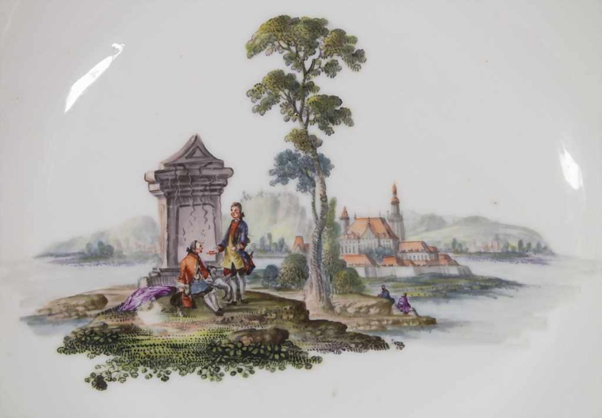 Tasse und UT mit Uferlandschaften / A tea bowl and saucer with river landscapes, Meissen, um - Bild 2 aus 11