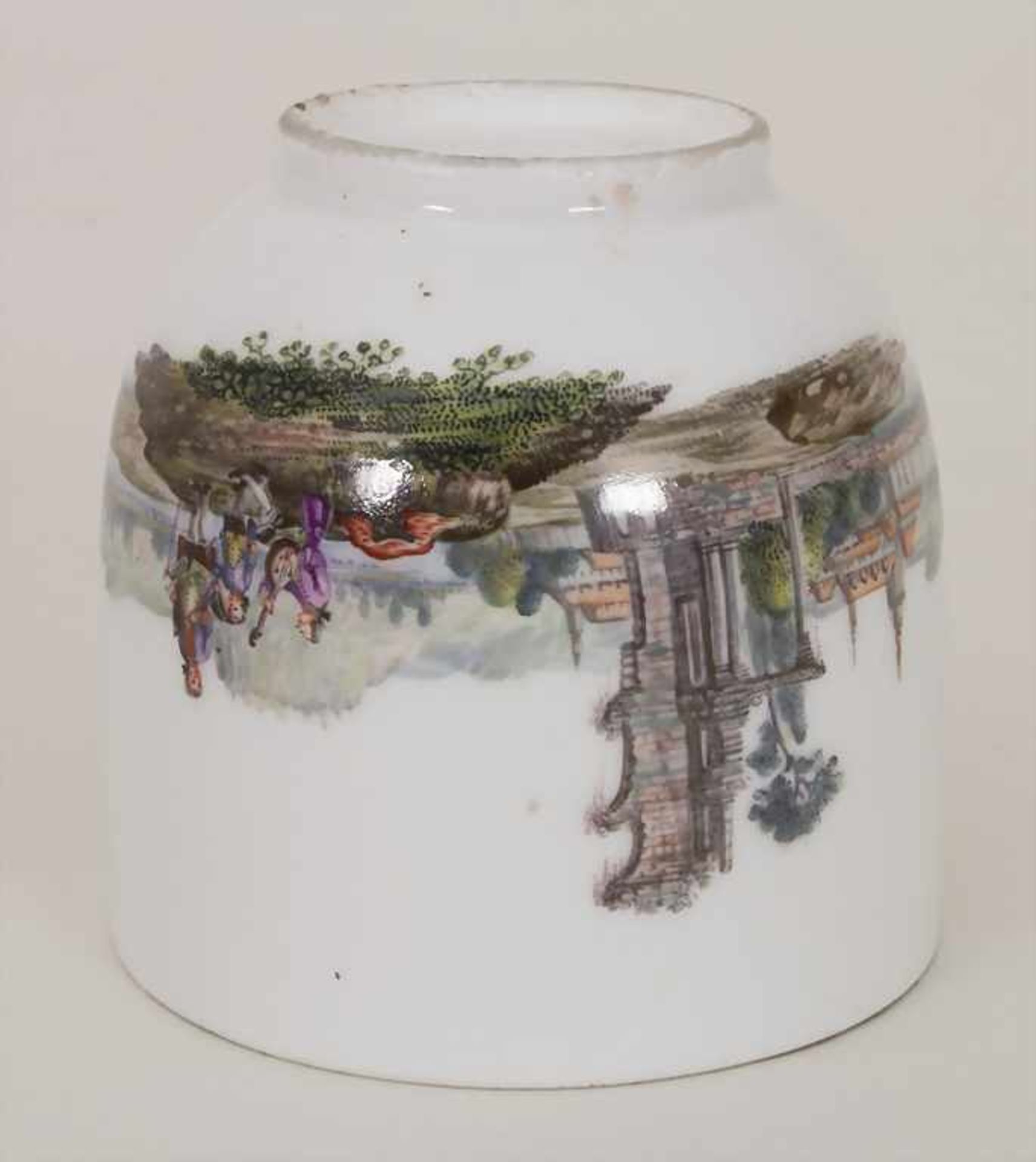 Tasse und UT mit Uferlandschaften / A tea bowl and saucer with river landscapes, Meissen, um - Image 8 of 11