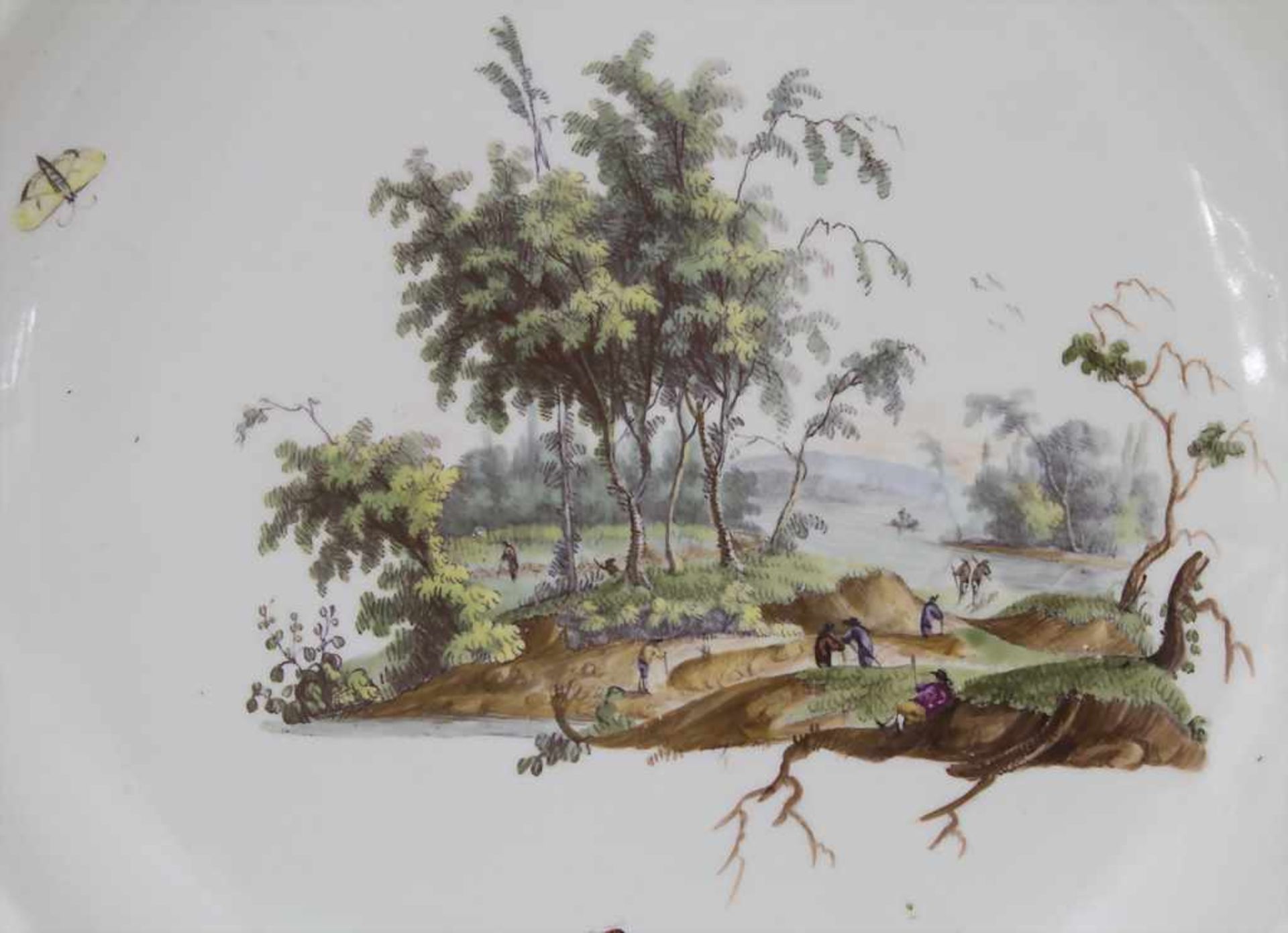 Teller / A plate, Höchst, um 1775< - Bild 2 aus 7