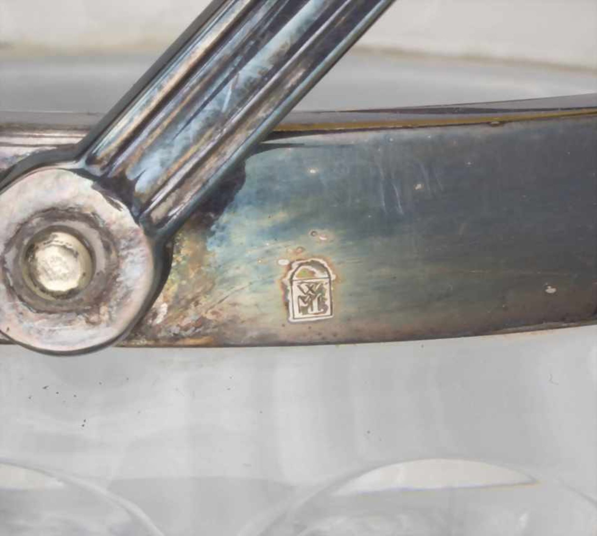 Eiskühler mit Silbermontierung / A silver mounted ice cooler, WMF, 20, Jh.< - Image 3 of 4