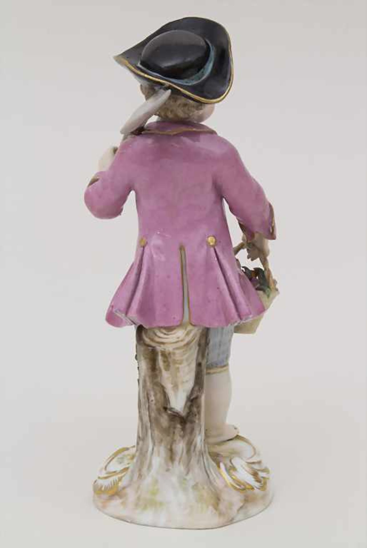 Gärtnerkind 'Knabe mit Blumenkorb' / A gardener child 'Boy with flower basket', Meissen, 1860- - Image 4 of 6