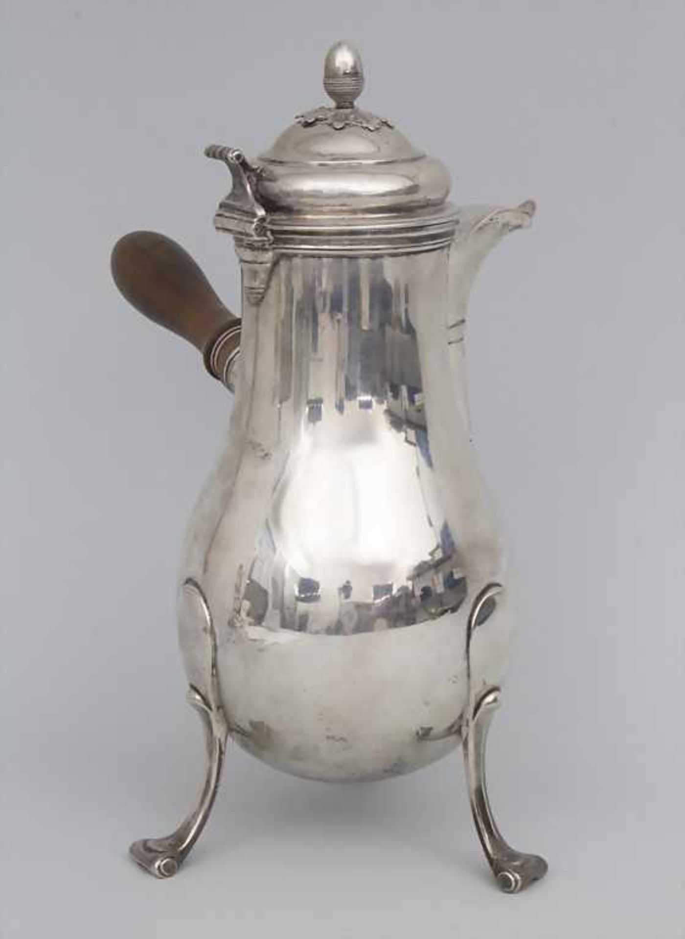 Große Kaffekanne / A large silver coffee pot, Jean Stahl, Straßburg / Strasbourg, um 1790<b - Bild 2 aus 8