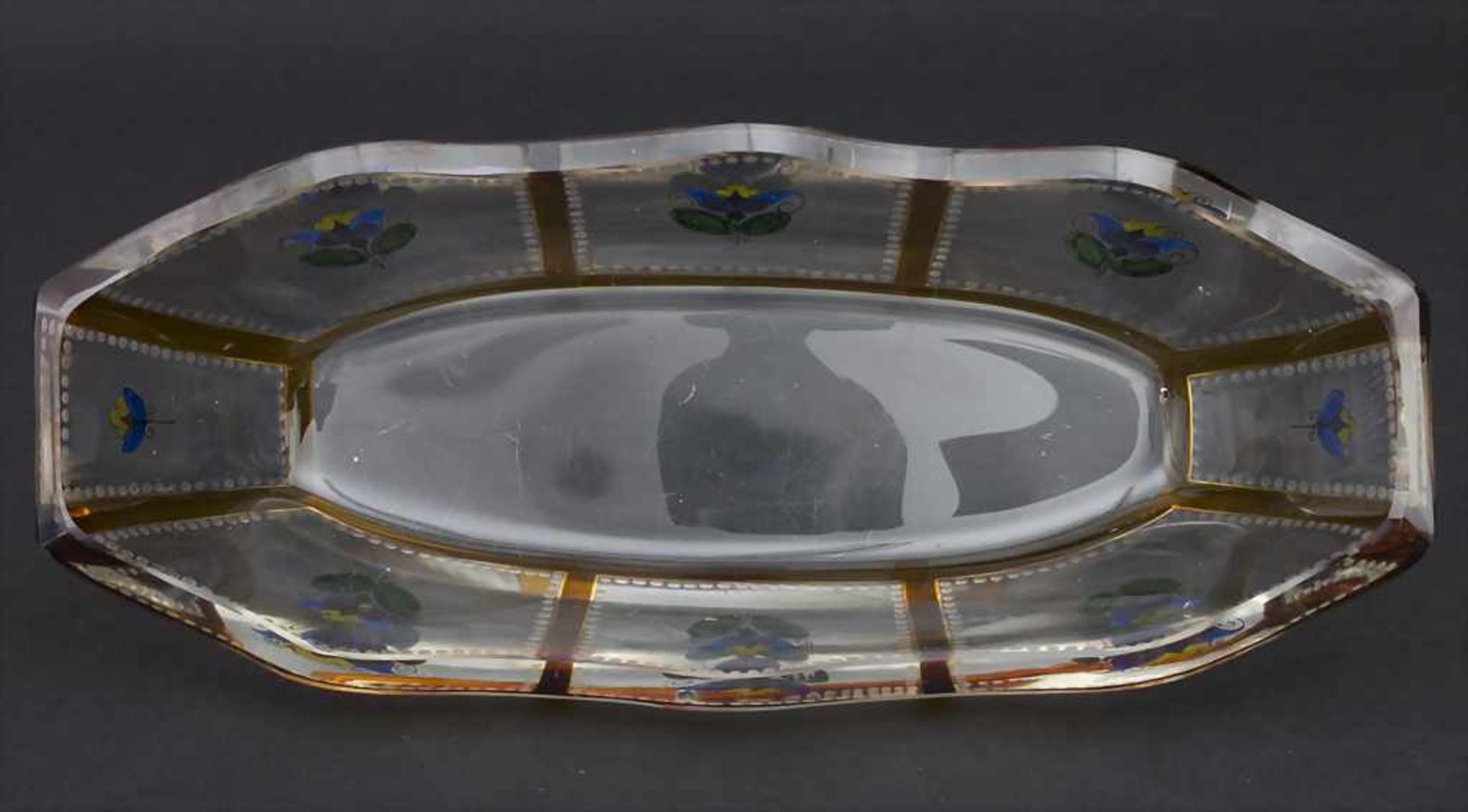 Jugendstil Schale mit Transparentemaildekor / An Art Nouveau bowl with transparent enamel decor, - Image 3 of 5