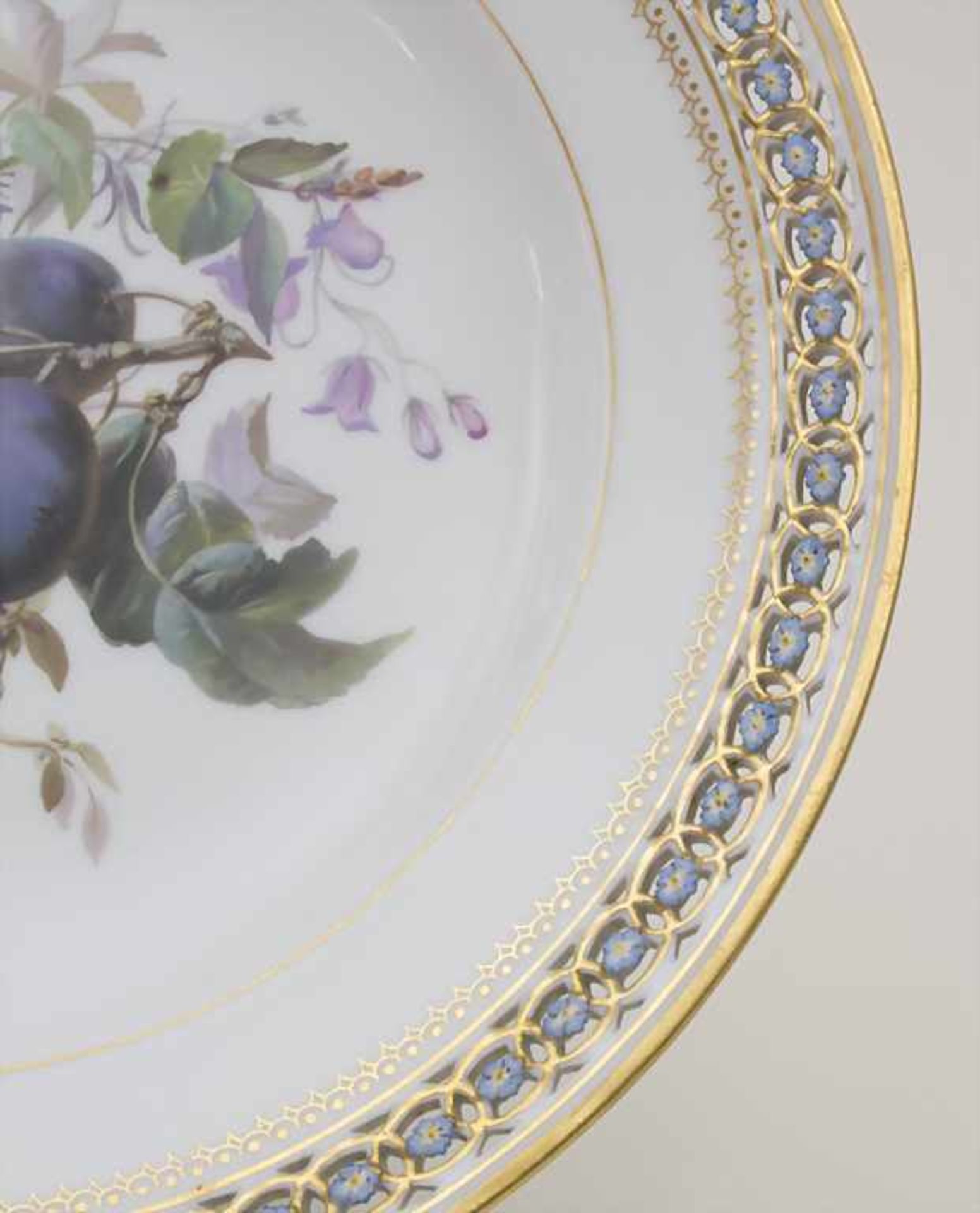 3 Korb-Teller / 3 plates, Meissen, 19. Jh. - Image 5 of 11