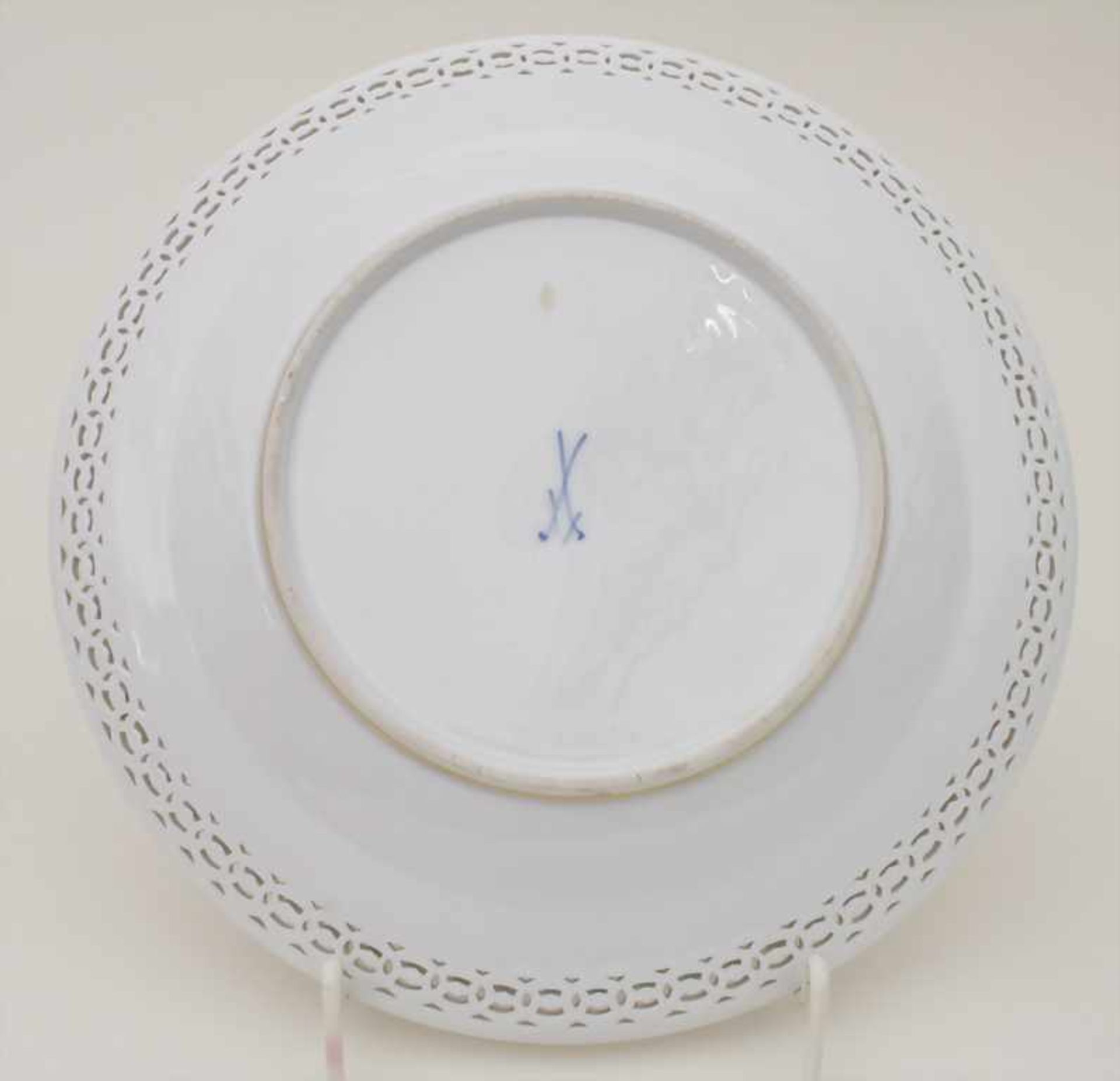 3 Korb-Teller / 3 plates, Meissen, 19. Jh. - Image 8 of 11