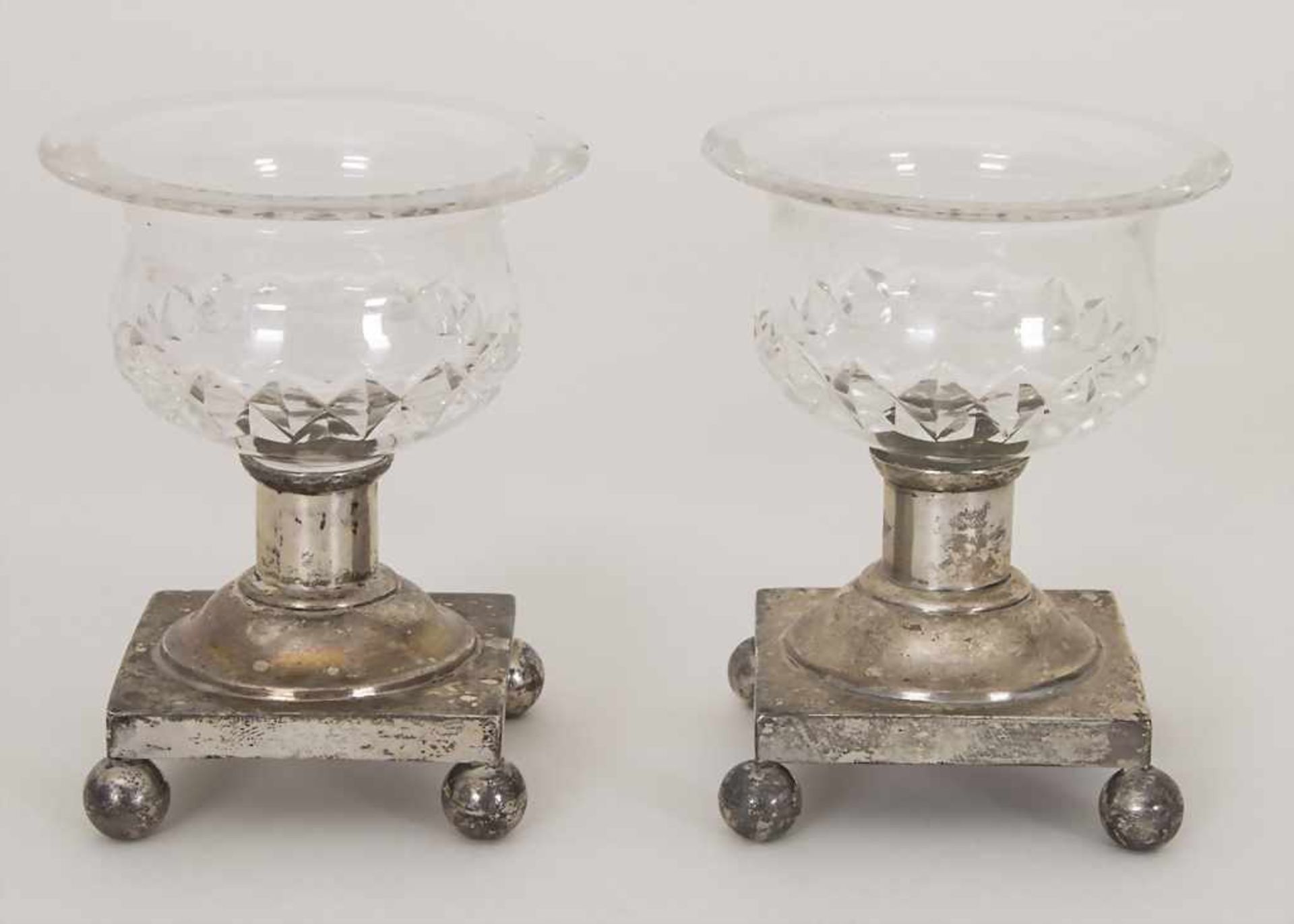 Paar Salieren / A pair of silver open salt cellars, Koch, Trier, um 1810