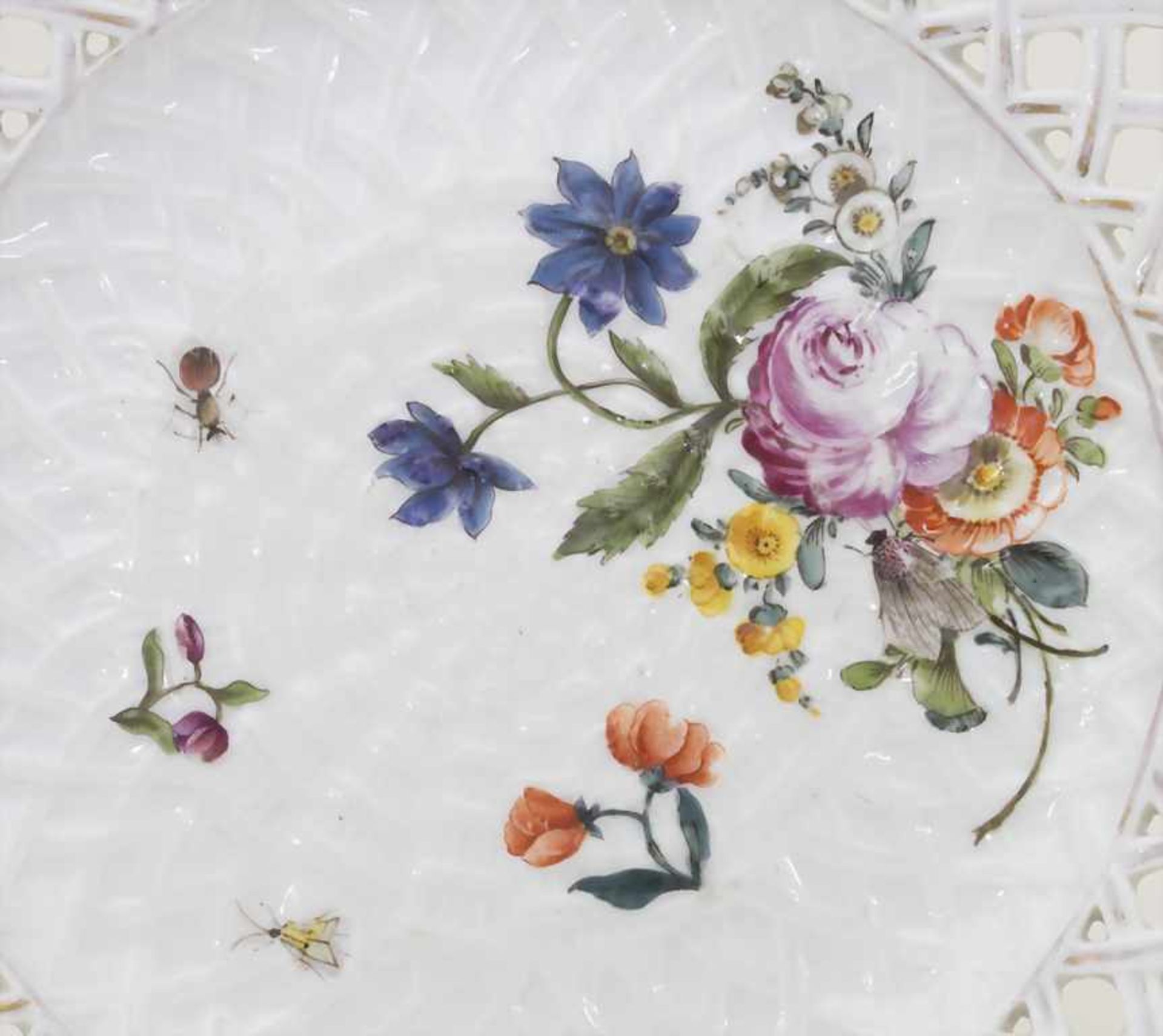 6 Korb-Teller / 6 plates, Meissen, um 1750 - Bild 26 aus 28