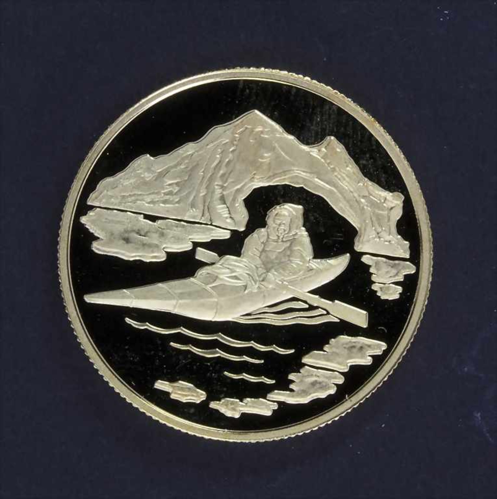 Anlage-Goldmünze 1/2 Unze / A gold coin 1/2 ounce, 100 Dollar, Kanada, 1980< - Bild 2 aus 4