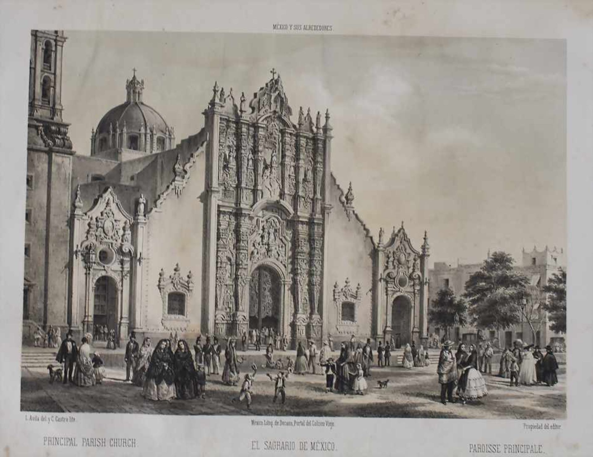 México y sus alrededores. Collecion de monumentos, trajes y paisajes, Decaen, Mexico. 1855- - Image 2 of 3