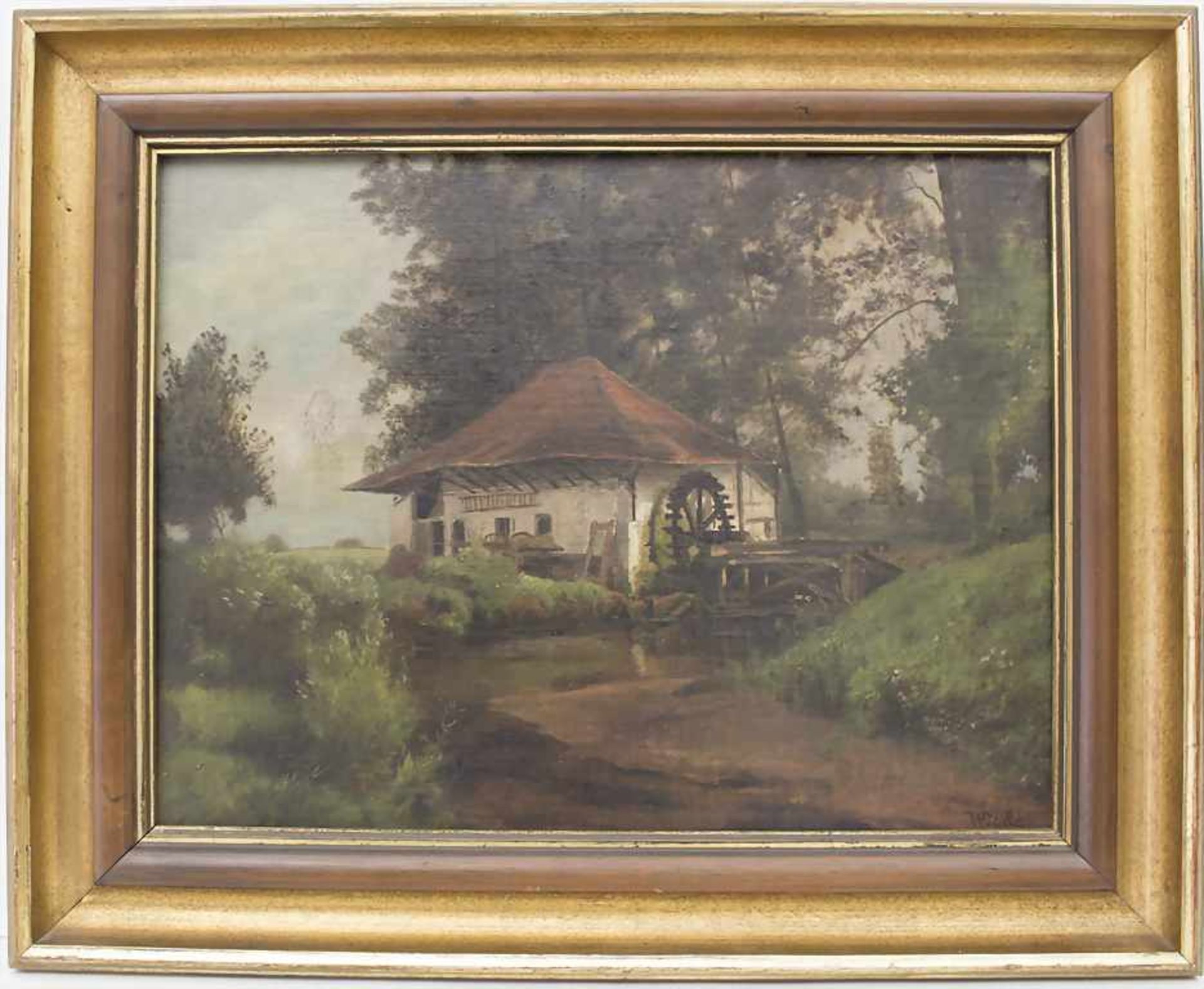 Wilhelm Bode (1830-1893), 'Waldlichtung mit Wassermühle' / 'A forest clearing with a water mill' - Bild 2 aus 4