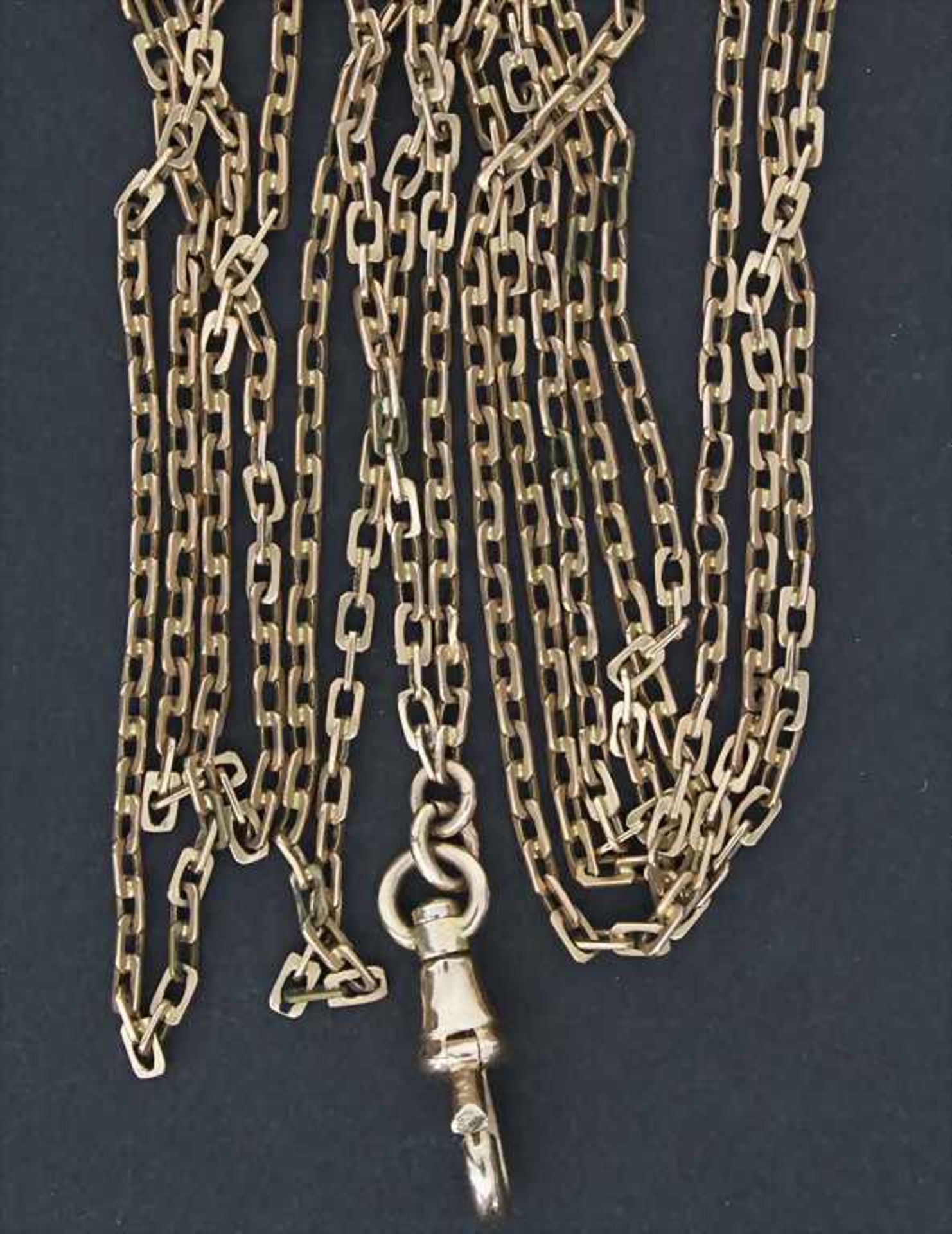 Taschenuhr-Kette / A 14 kt gold pocket watch chain, um 1900