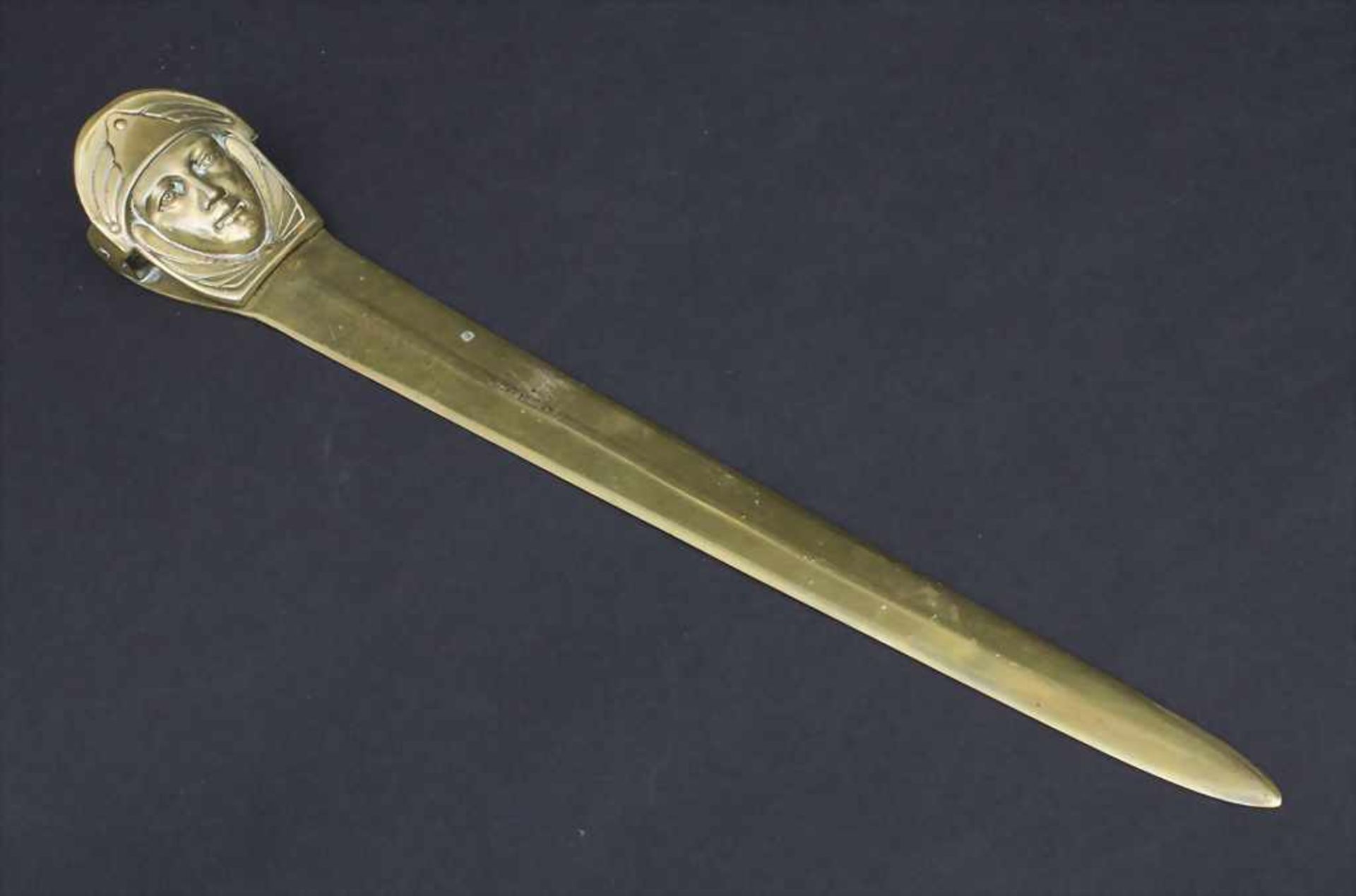 Jugendstil Brieföffner und Halter / An Art Nouveau letter opener and holder / clip, Raulin,