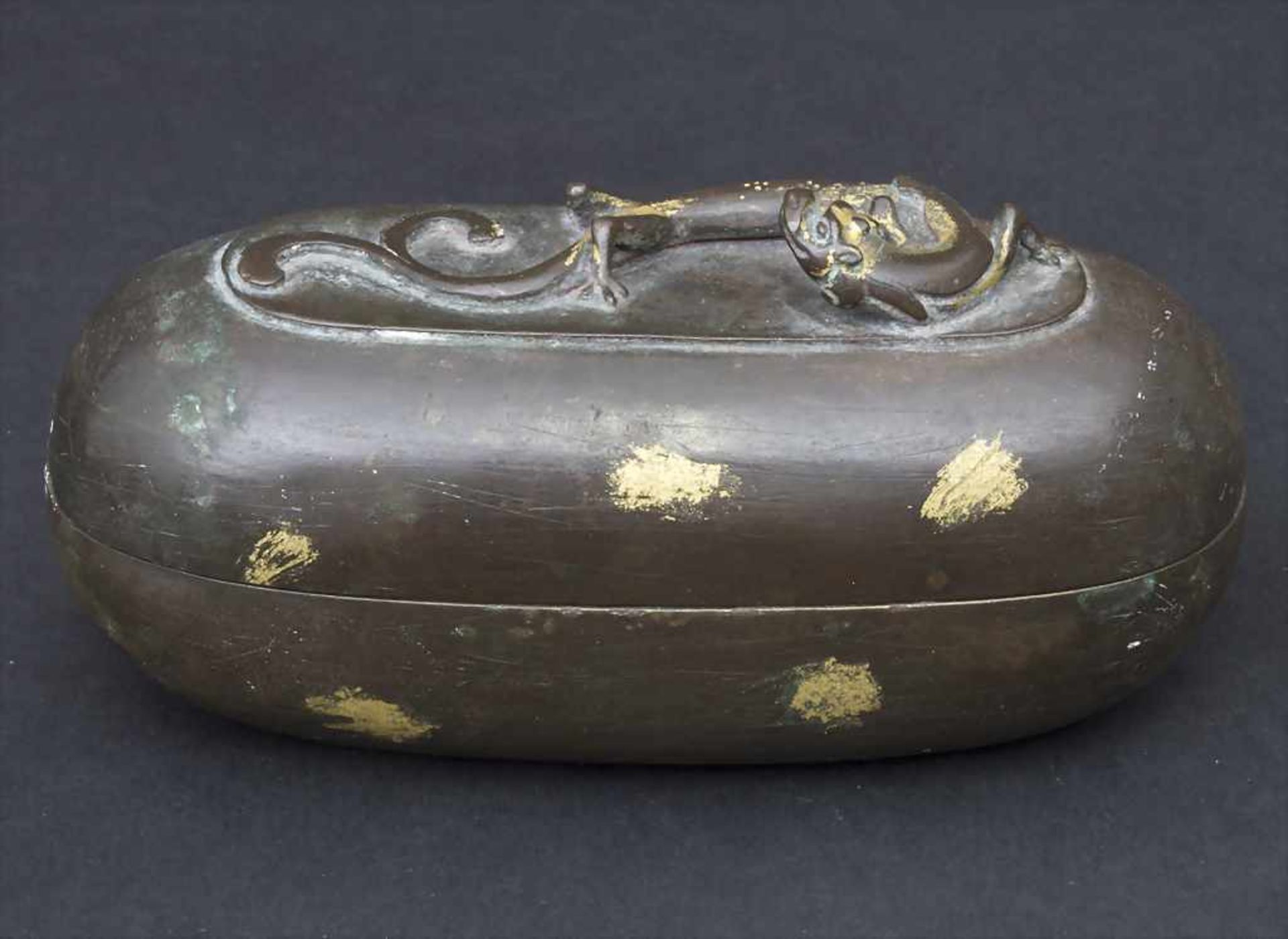 Goldsplash-Deckeldose, China, Qing-Dynastie, 17./18. Jh.