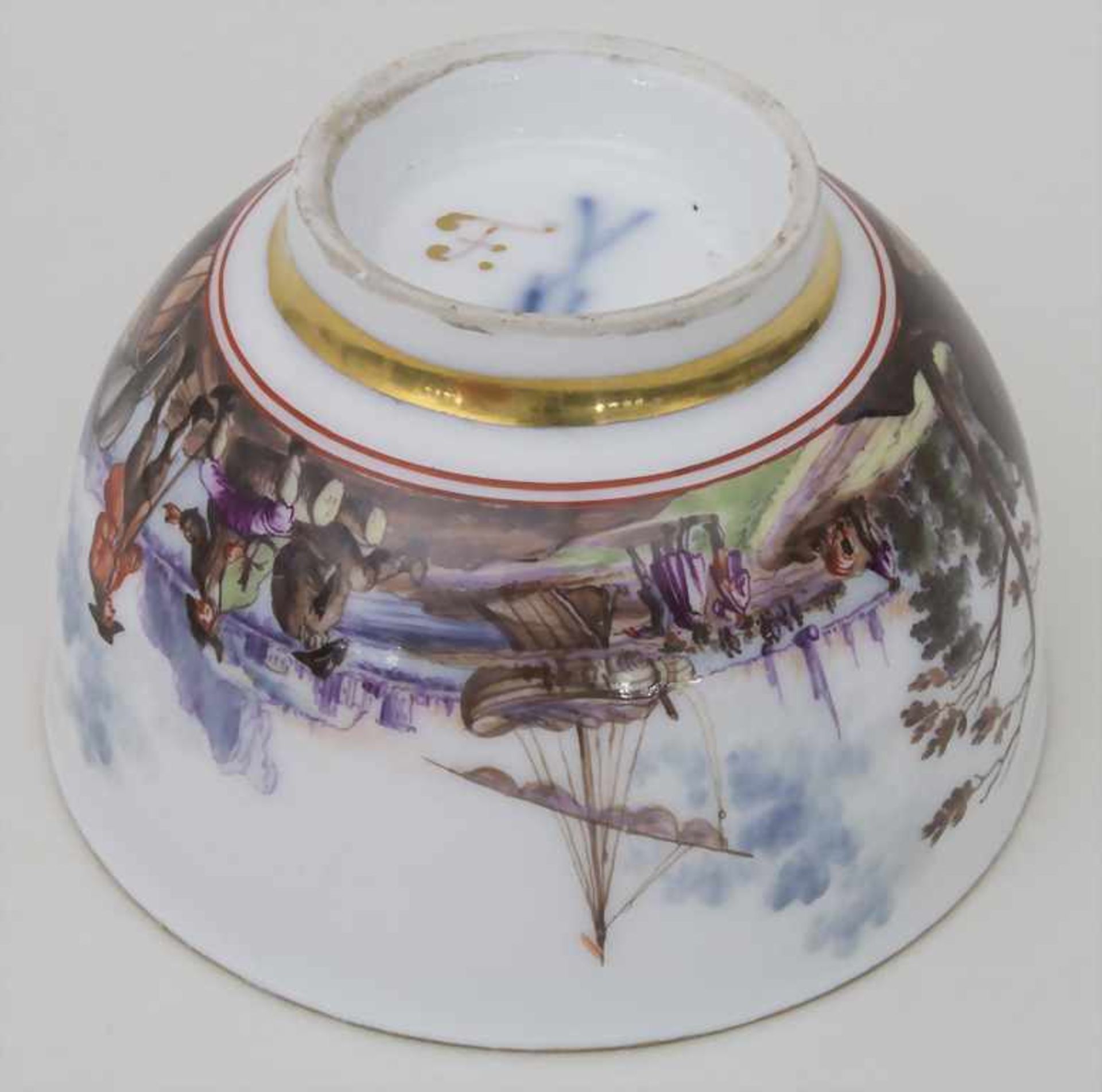 Koppchen mit Unterschale / A tea cup and saucer, Meissen, um 1735 - Bild 10 aus 11