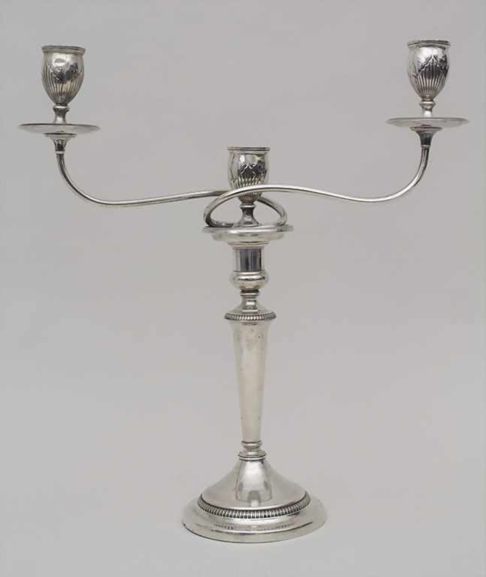 3-armiger Leuchter / A 3-arms silver chandelier, Nathaniel Smith & Co., Sheffield, um 1800 - Bild 3 aus 9