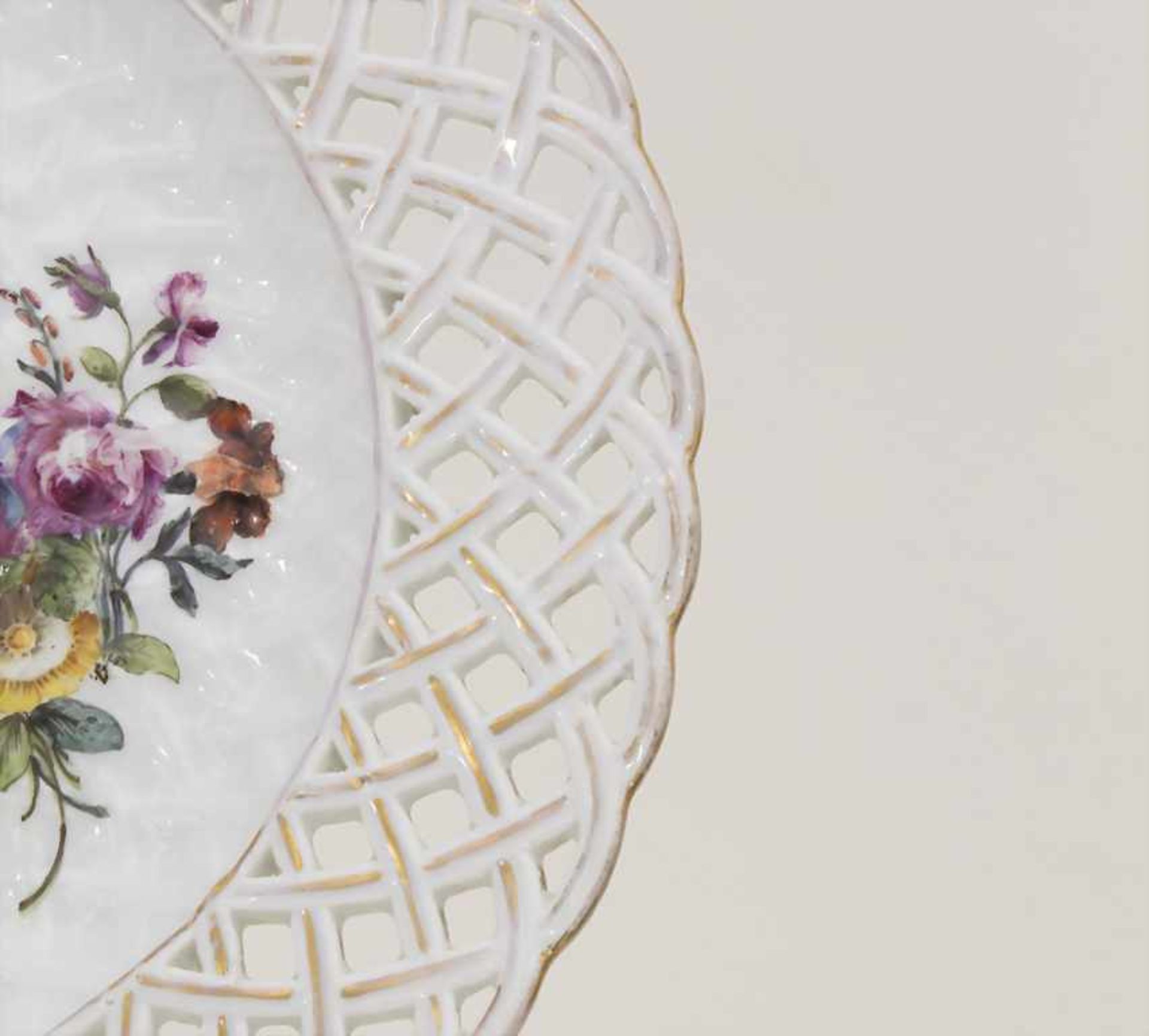 6 Korb-Teller / 6 plates, Meissen, um 1750 - Image 9 of 28