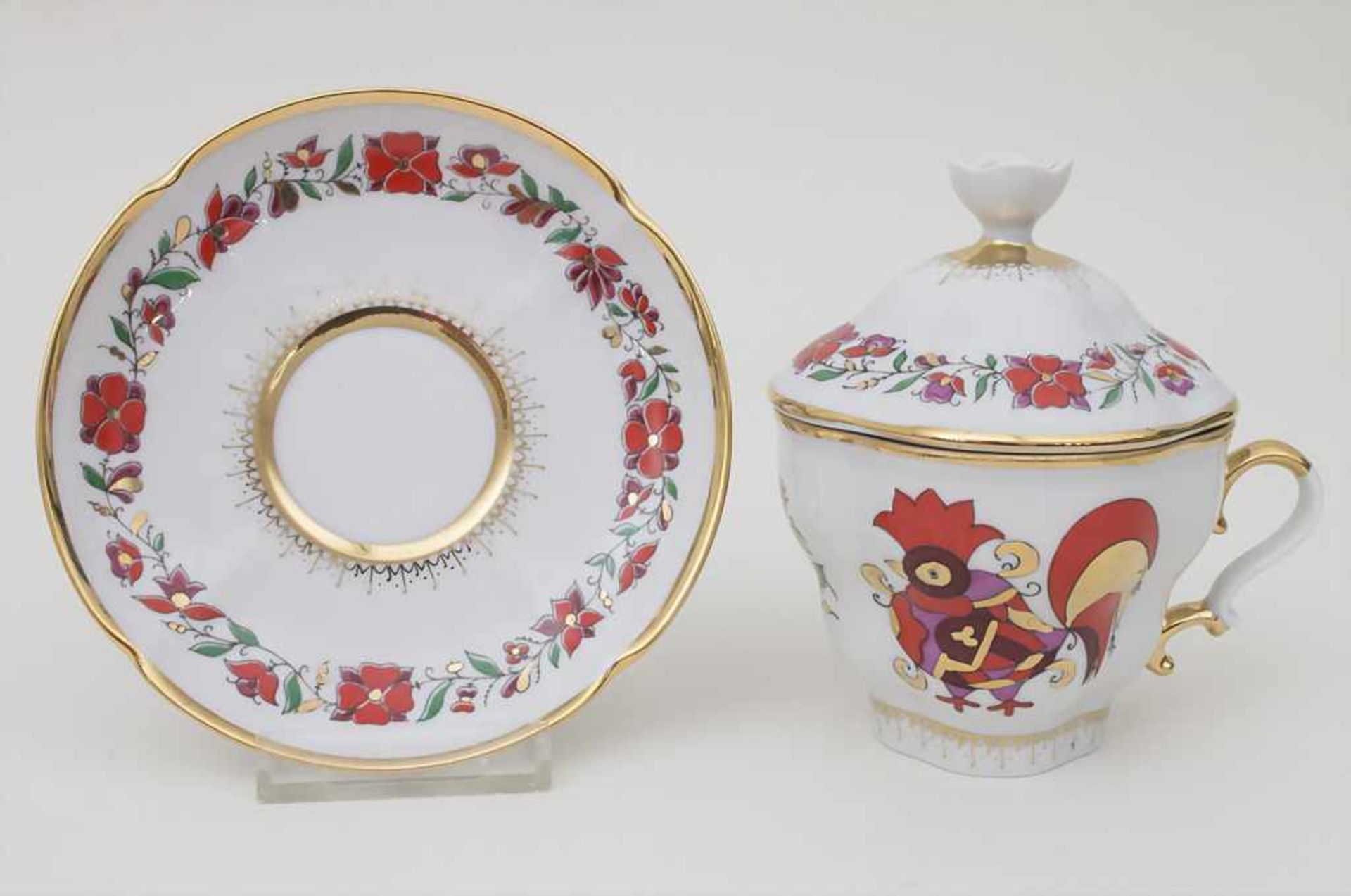 Konvolut Sammeltassen / A set of collection cups and saucers, Lomonossov, 20. Jh. - Bild 5 aus 7
