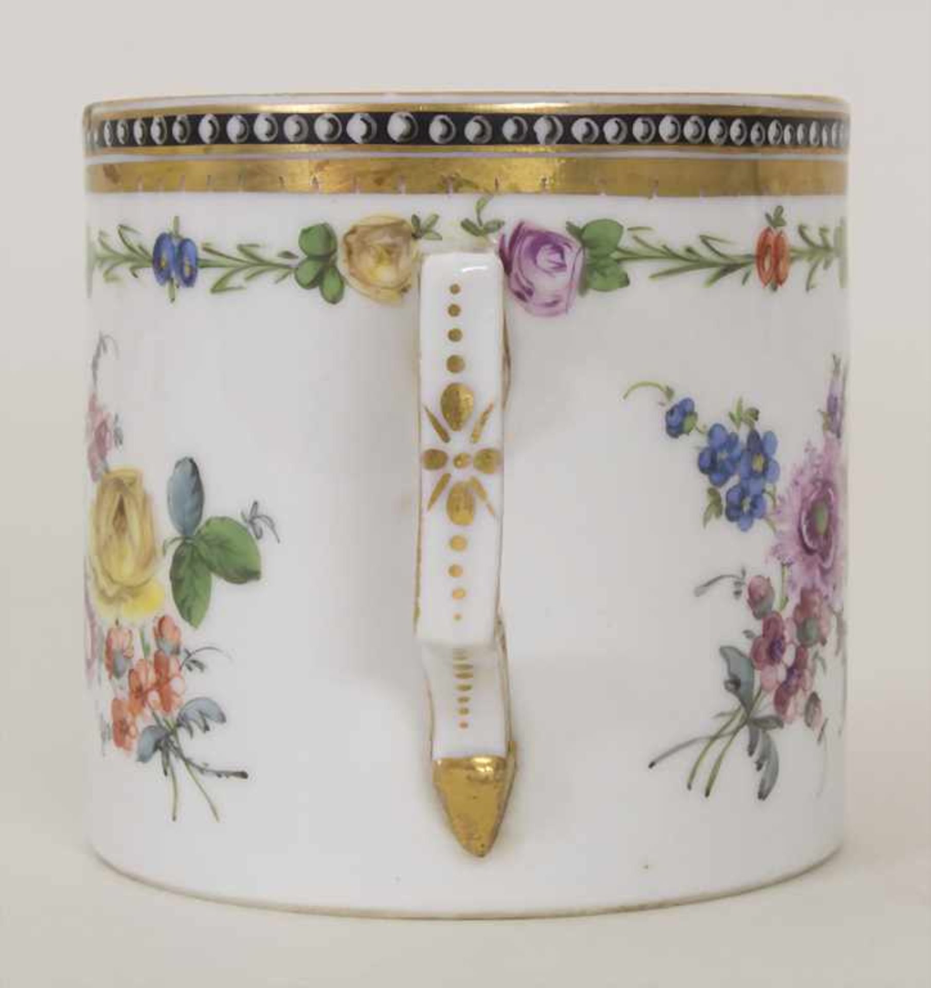 Empire Tasse mit Unterschale / A tea cup and saucer, Nyon, Schweiz, um 1800 - Bild 10 aus 12