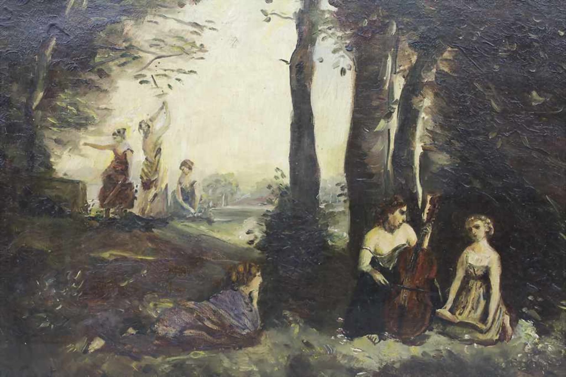 C.J. Corot (19. Jh.), 'Picknick im Park' / 'A picnic in the park' - Image 3 of 8