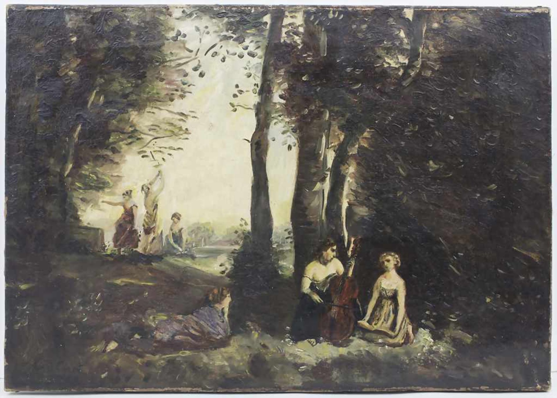 C.J. Corot (19. Jh.), 'Picknick im Park' / 'A picnic in the park'