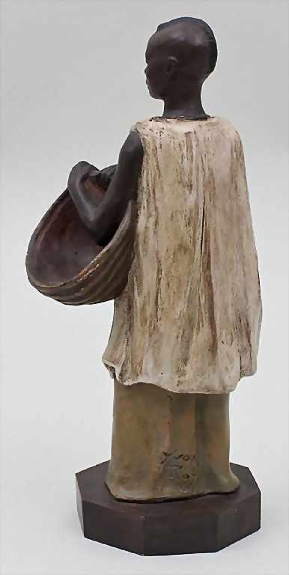 Figur einer Afrikanerin/Earthenware Sculpture Of An African Woman, Yvon Roy, Frankreich, 1. Hälfte - Bild 2 aus 3