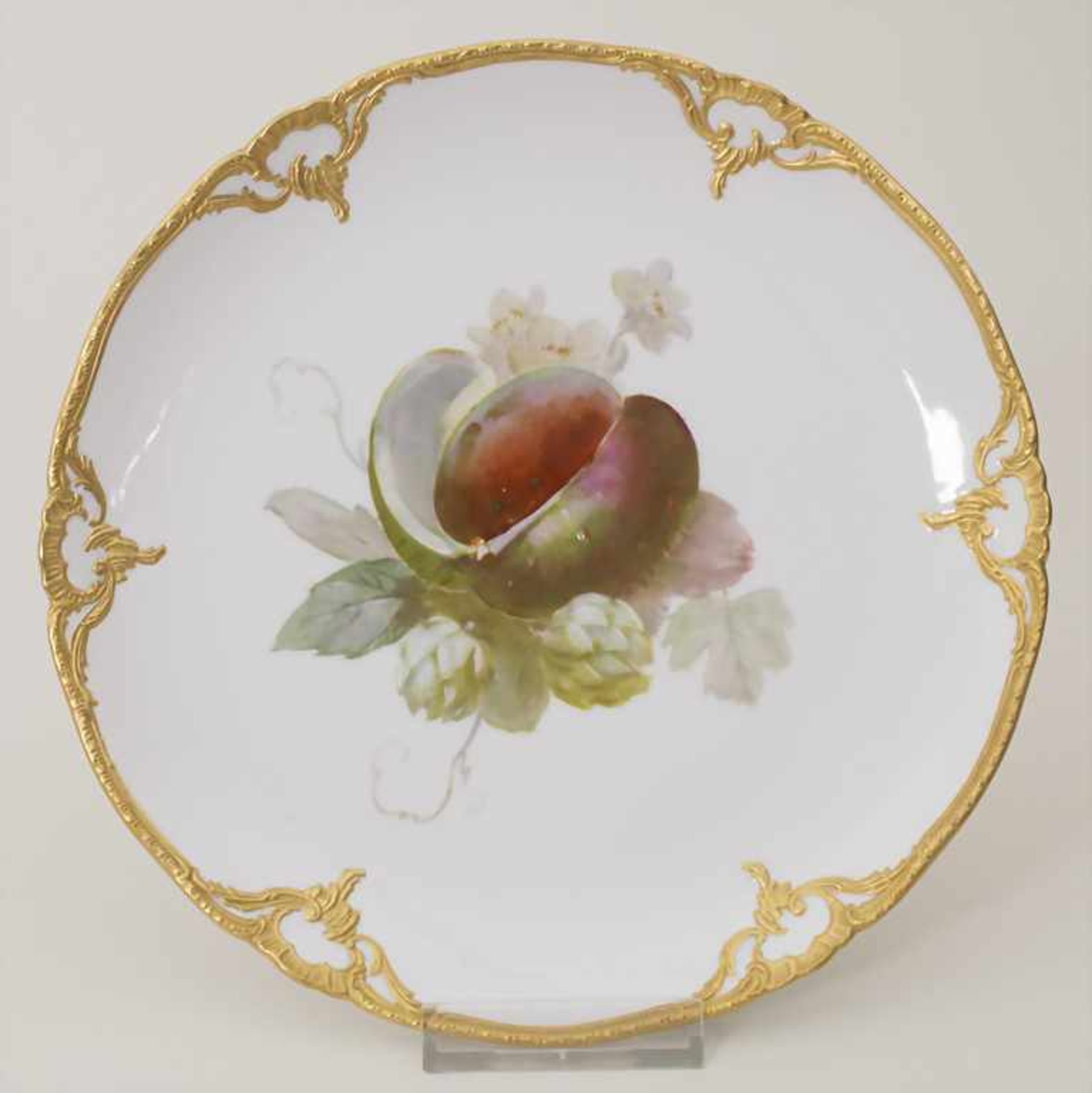 6 Teller mit Früchtemalerei / A set of 6 plates with fruits, KPM, Berlin, um 1900 - Bild 5 aus 22