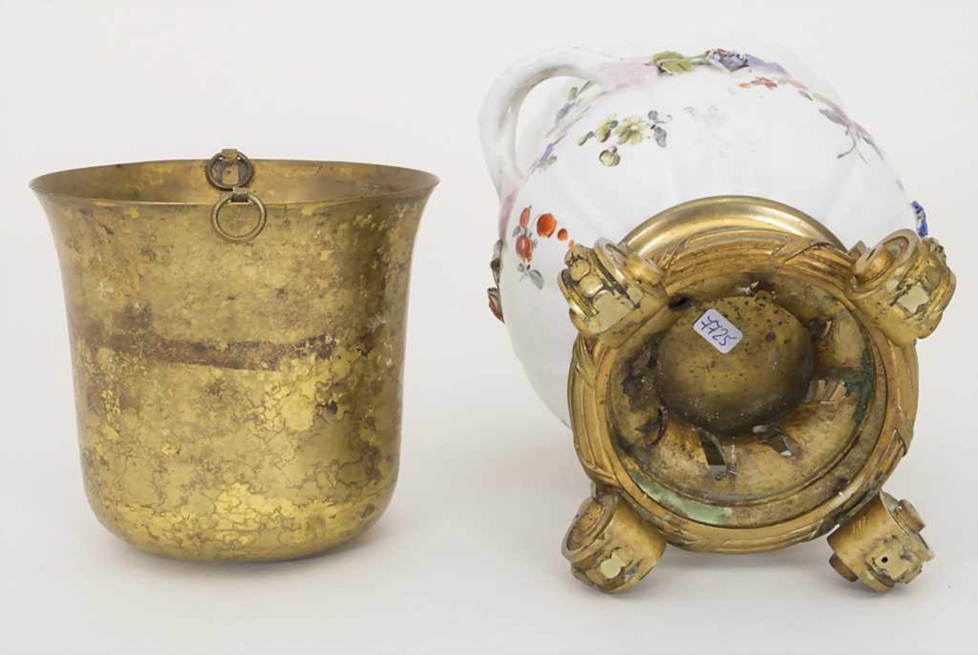 Cachepot mit Bronzemontur und Einsatz / A cachepot with bronze mount and insert, Helena Wolfsohn, - Bild 8 aus 8