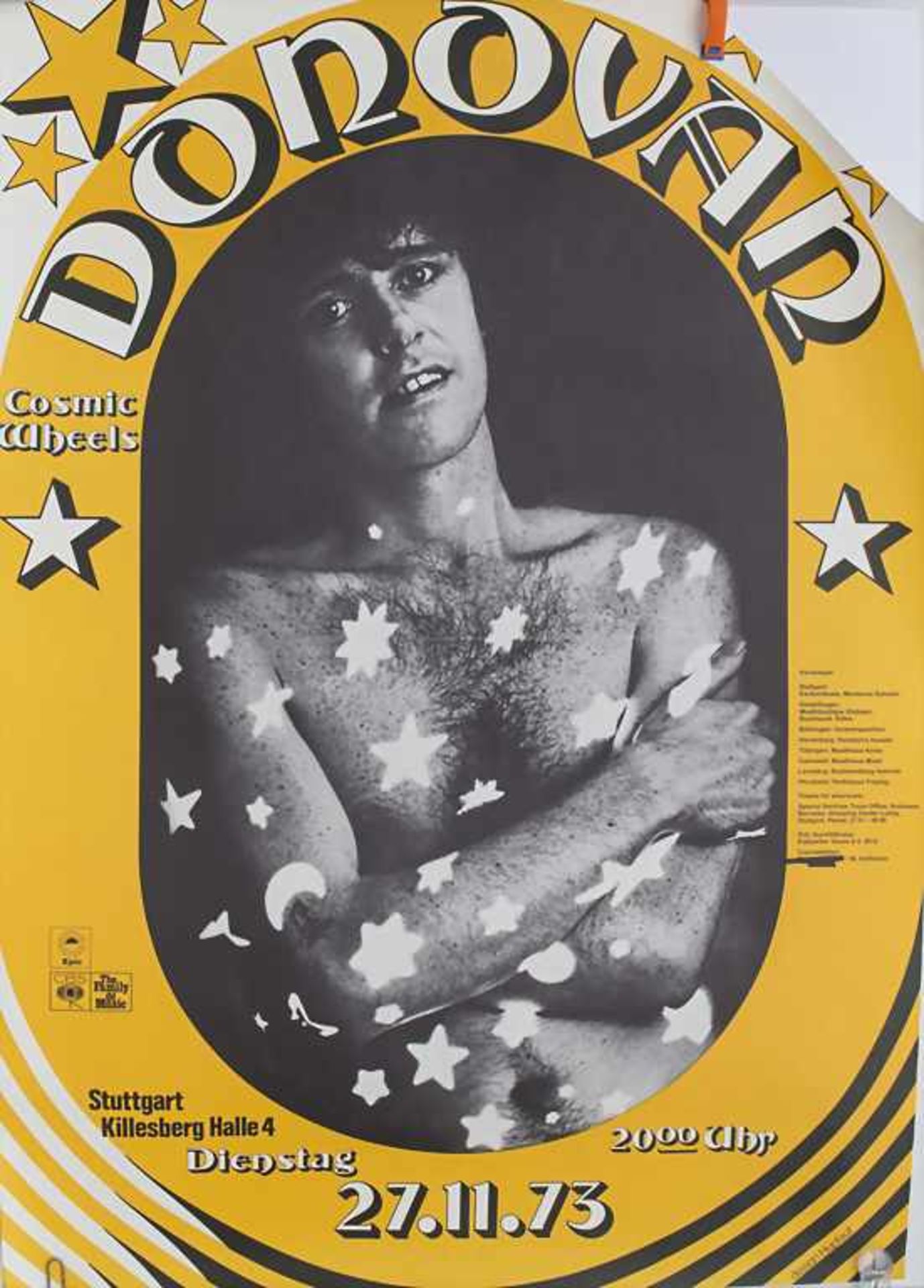 Peter Hupfauf (*1946), Konzertplakat 'Donovan, Stuttgart-Killesberg, 1973' / A concert poster '