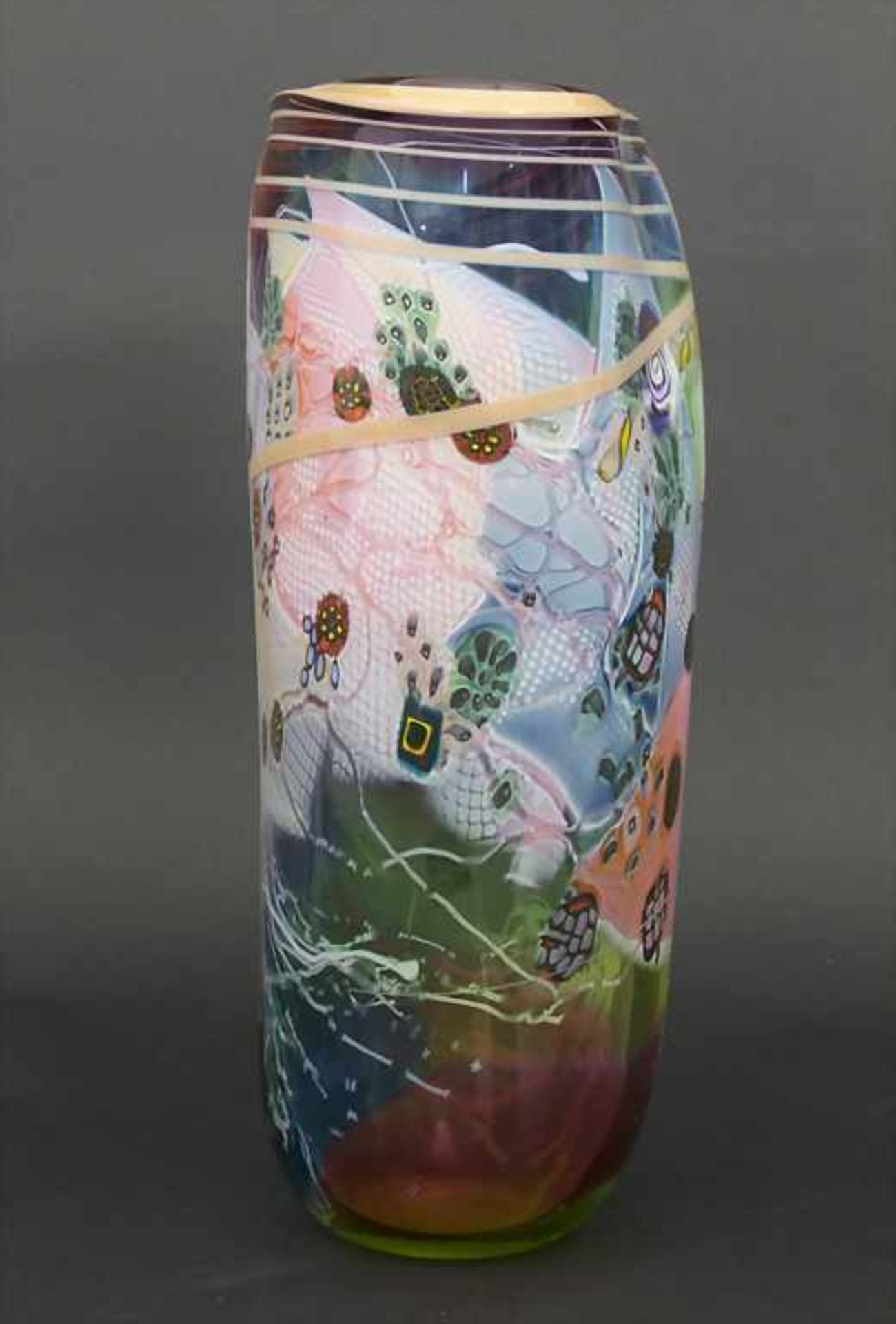 Designer-Glasvase / A design glass vase, Wes Hunting, Wisconsin, um 1980 - Image 3 of 7