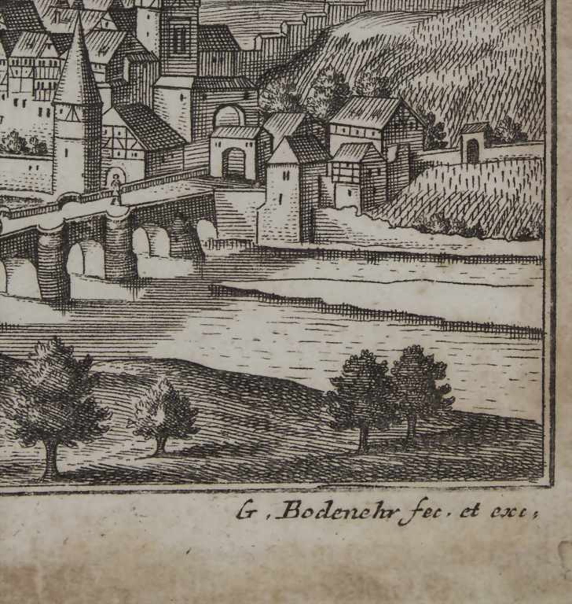 Gabriel Bodenehr (1673-1765), Historische Ansicht 'Tübingen' / A historic view of Tübingen - Image 4 of 5