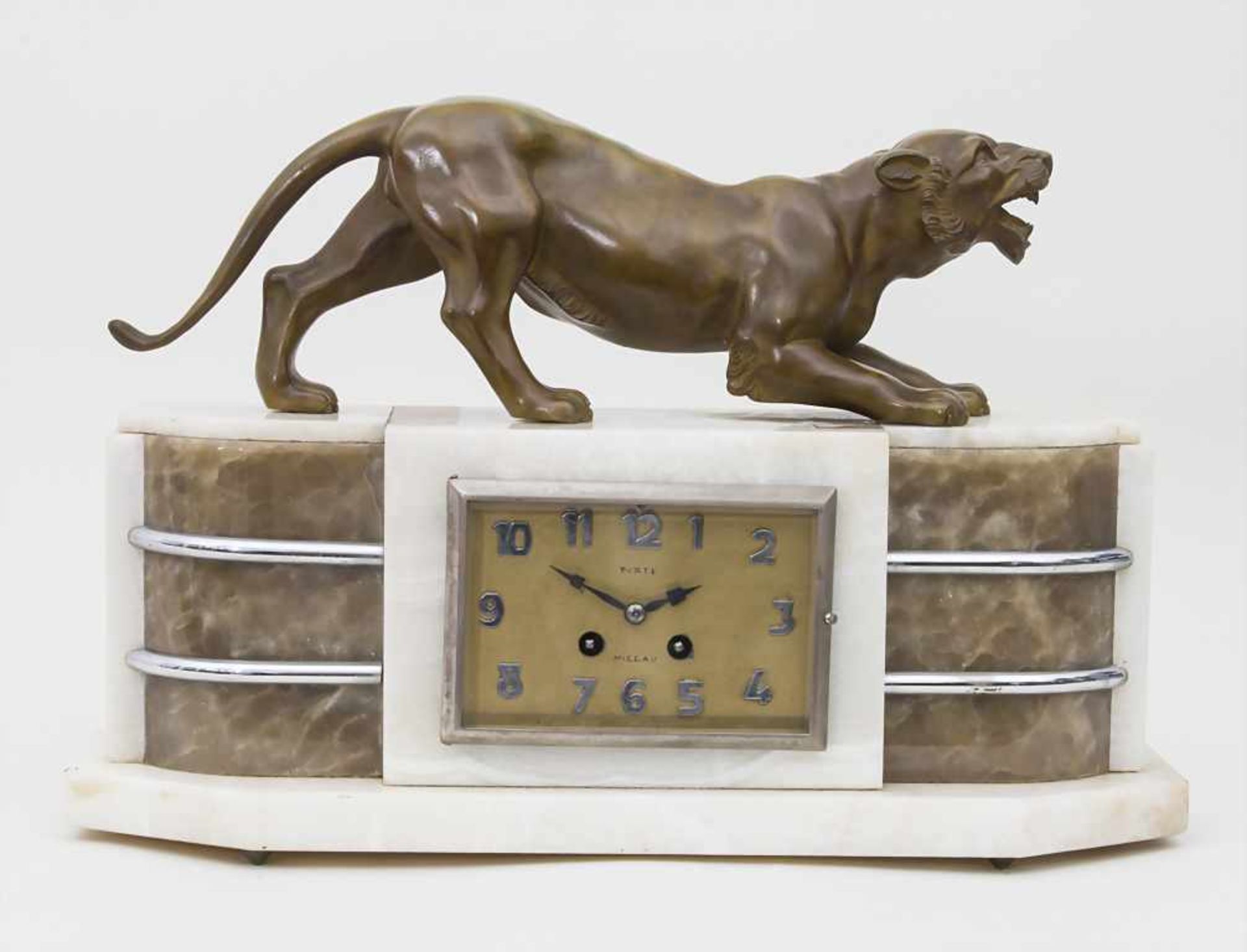 Art Déco Kaminuhr / An Art Deco clock, Porte à Millau, um 1925