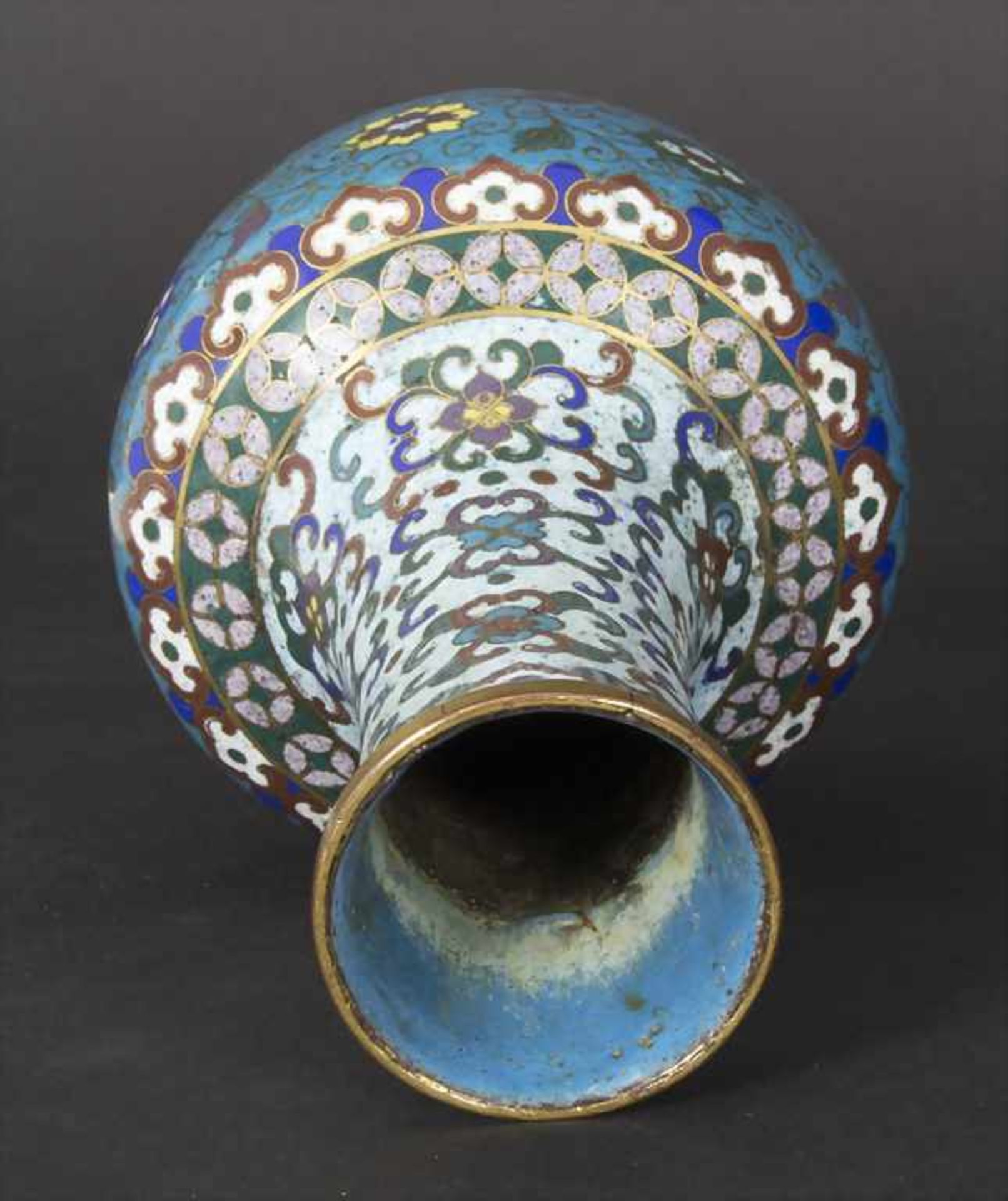 Cloisonné-Ziervase, China/Japan, 18./19. Jh. - Image 3 of 4