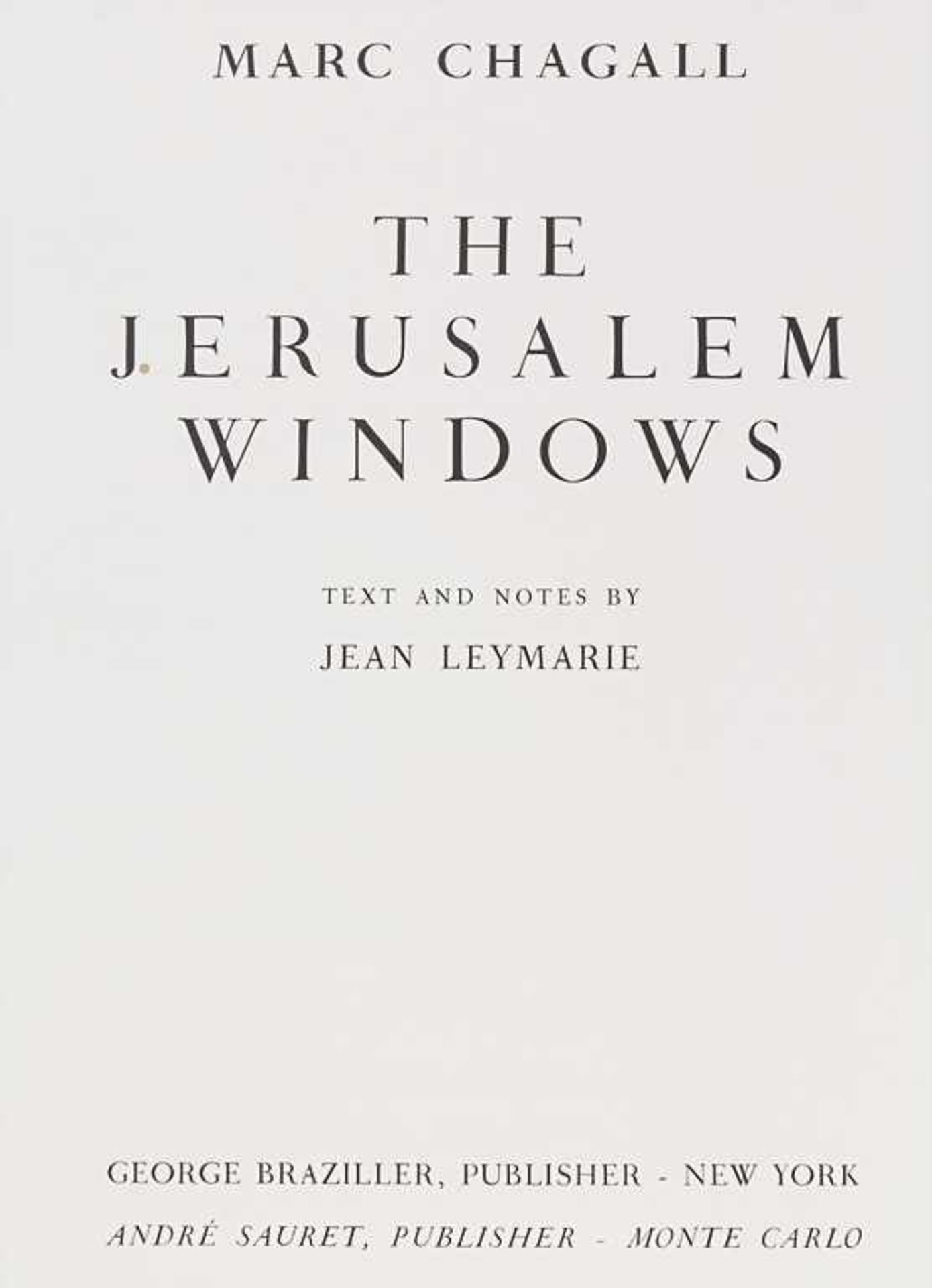George Braziller (Hg): Marc Chagall - The Jerusalem windows - Image 2 of 2
